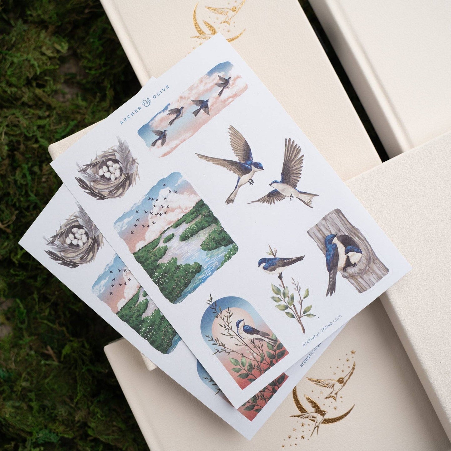 Stickers: Swallows Archer and Olive
