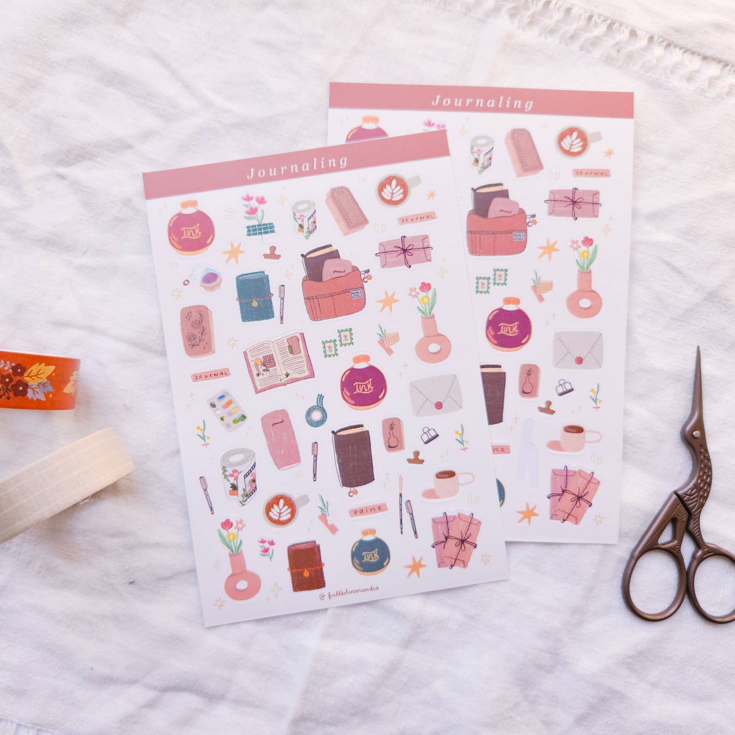 Journaling Supplies Sticker Sheet Full Bloom and Co.