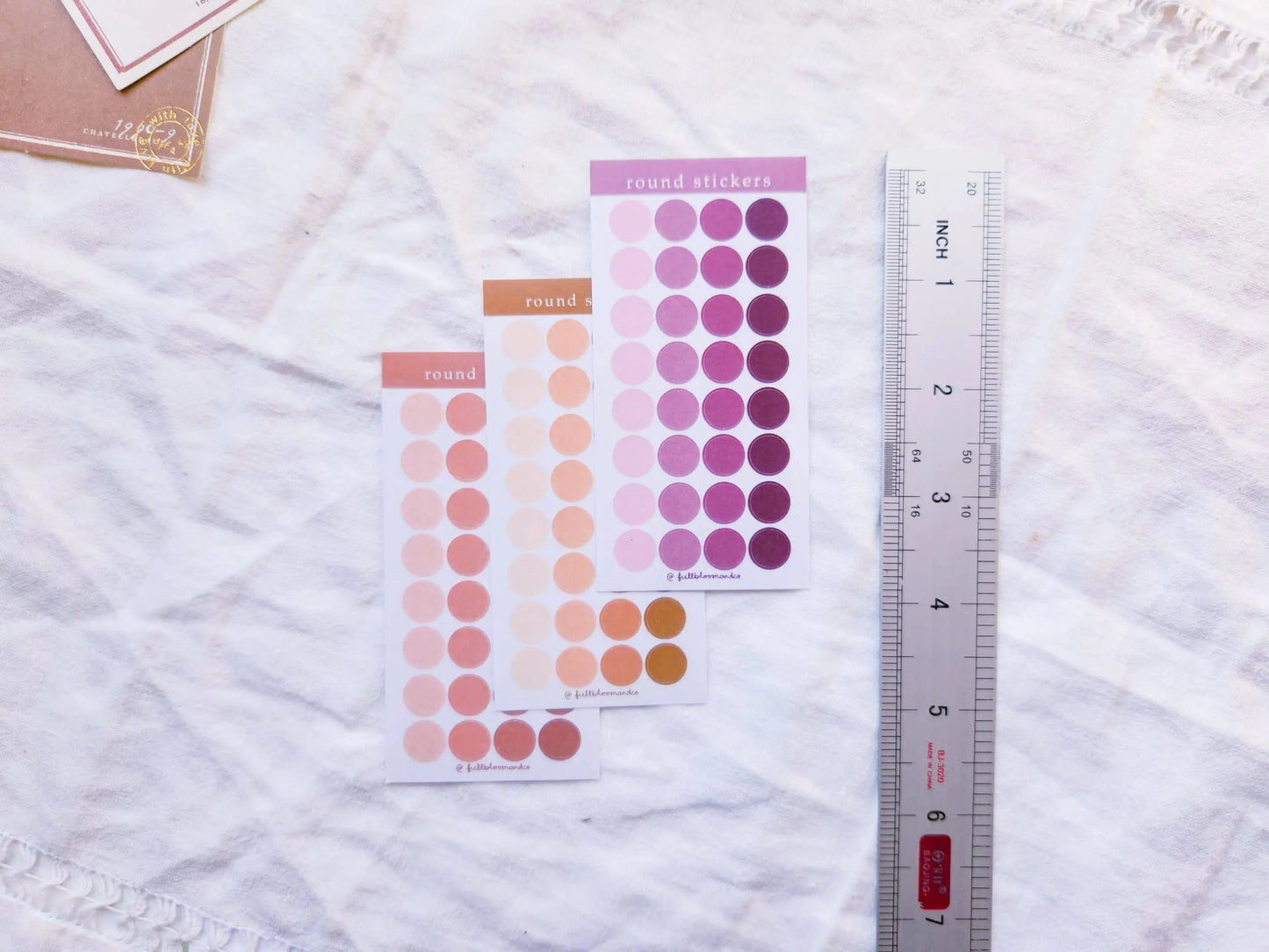 Mini Round Transparent Sticker Sheet - Functional Stickers Full Bloom and Co.