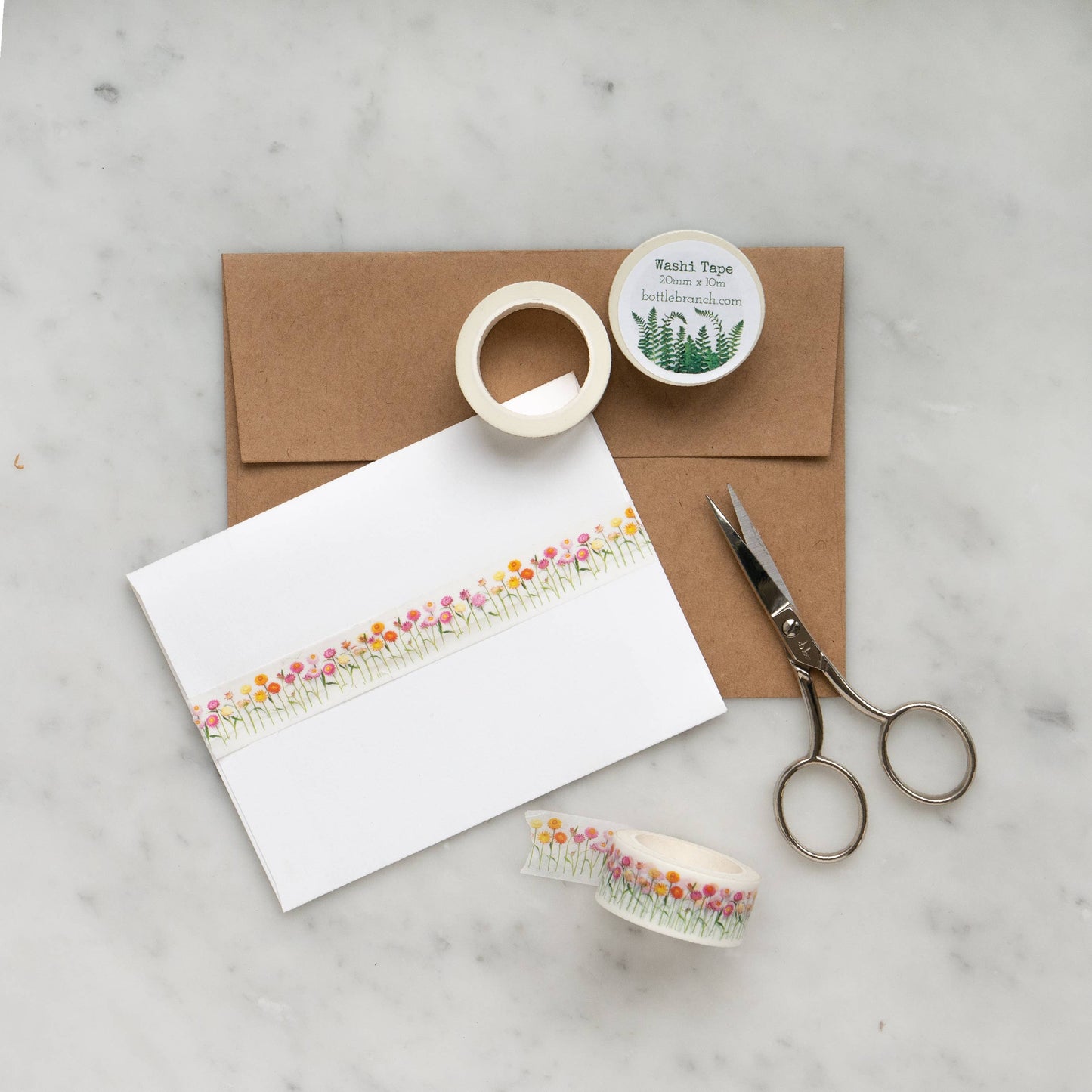 Washi Tape - strawflowers Bottle Branch