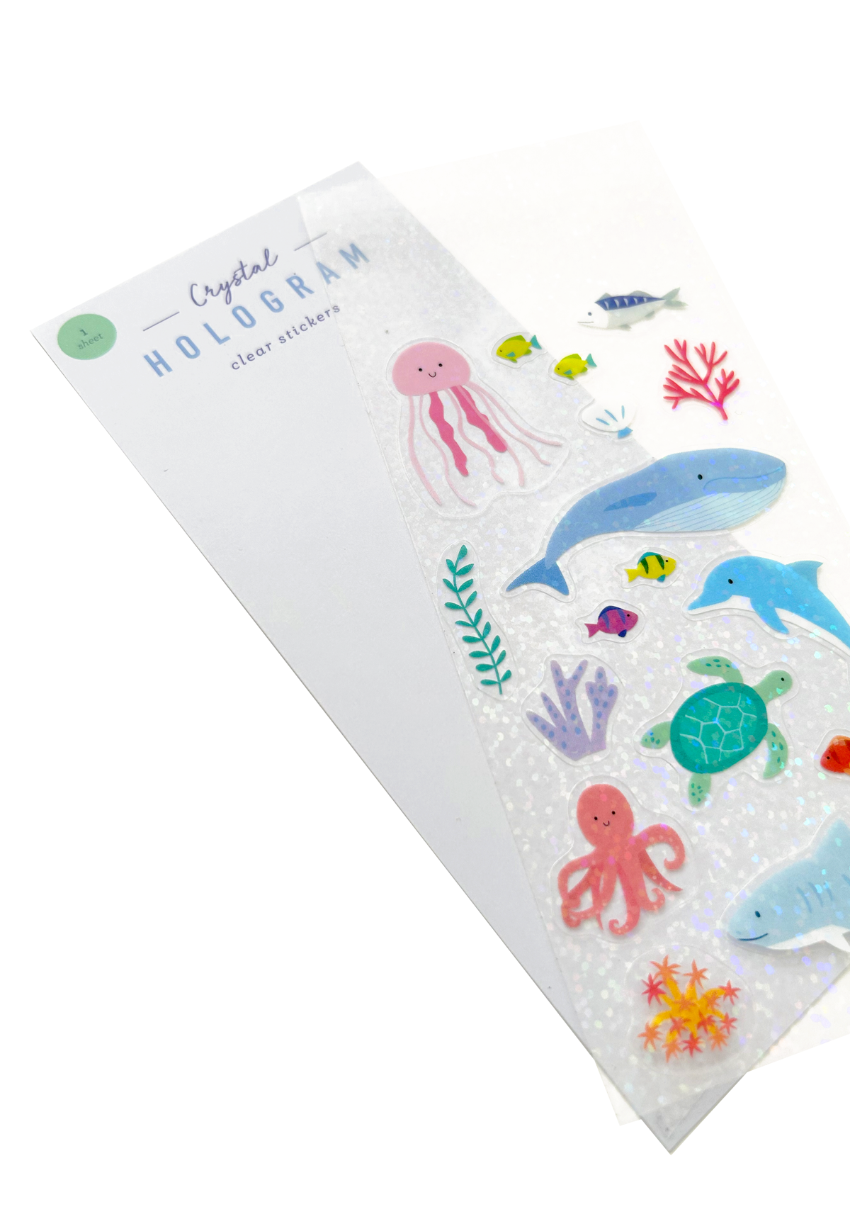 Ocean Animals Crystal Hologram Clear Stickers Girl of All Work