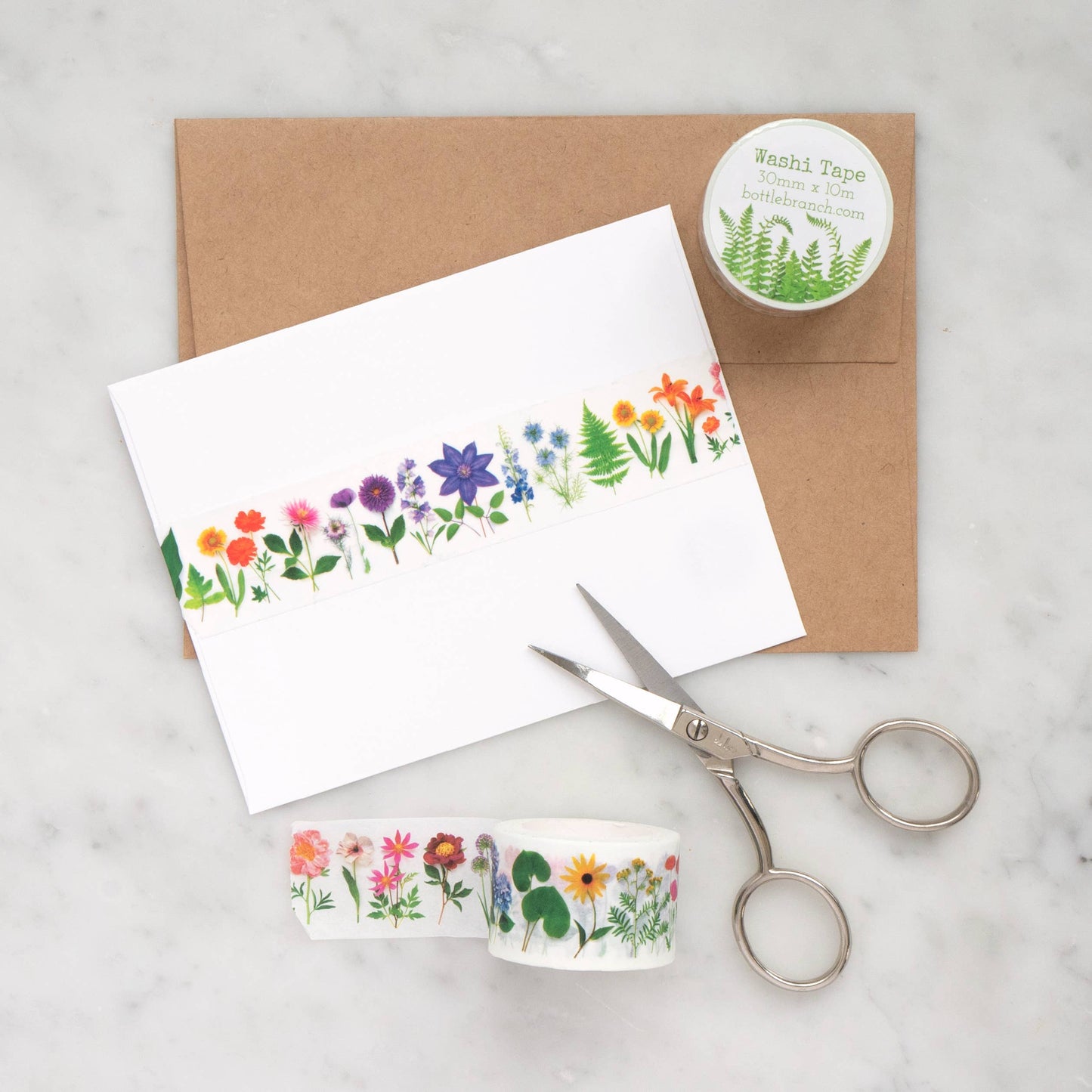 Washi Tape - Blooming Rainbow Bottle Branch