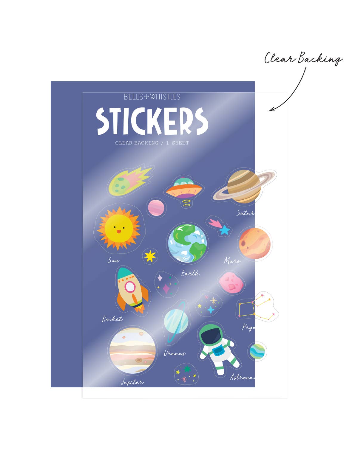 Planet Stickers - Clear Girl of All Work