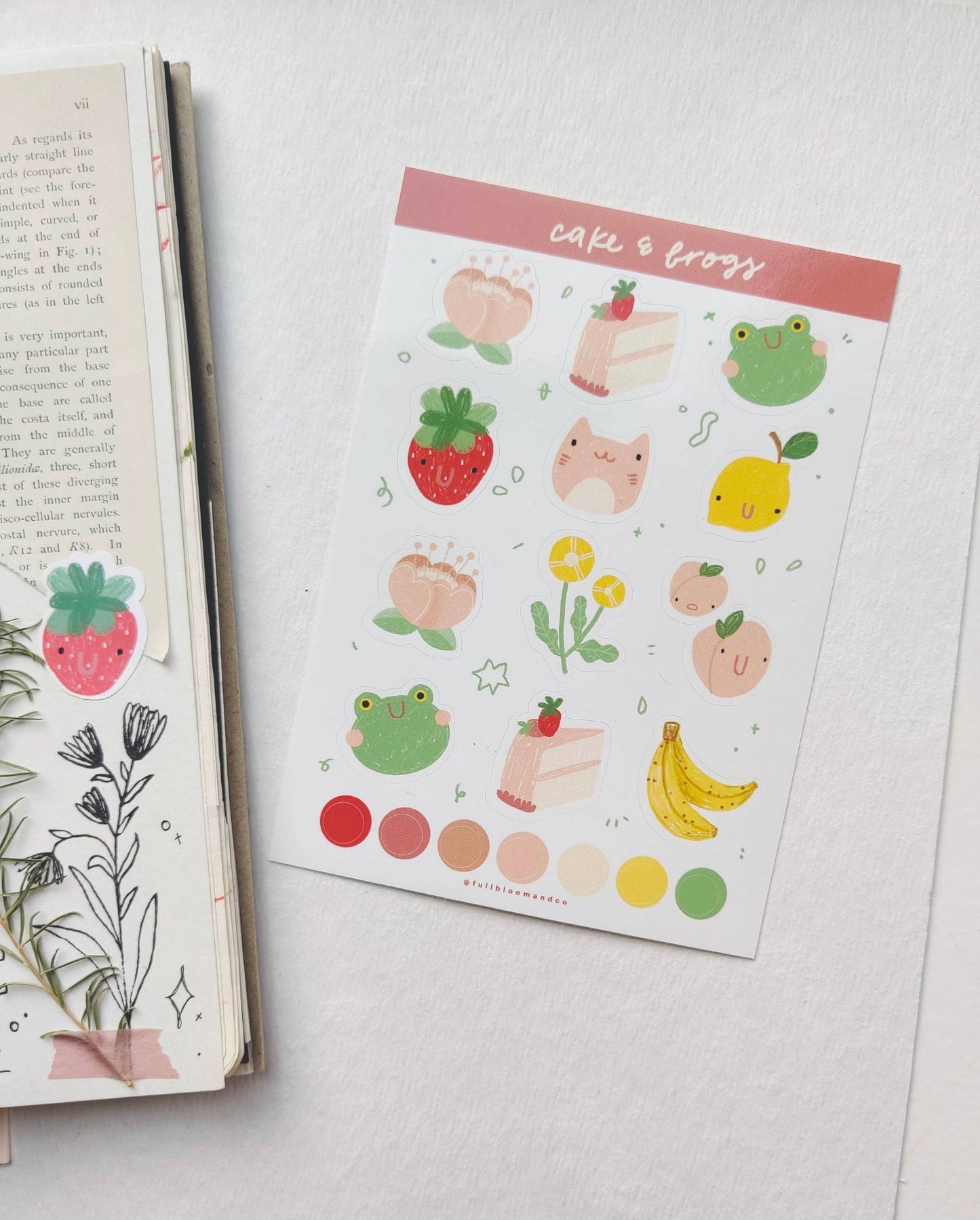 Froggy Friends Sticker Sheet Full Bloom and Co.