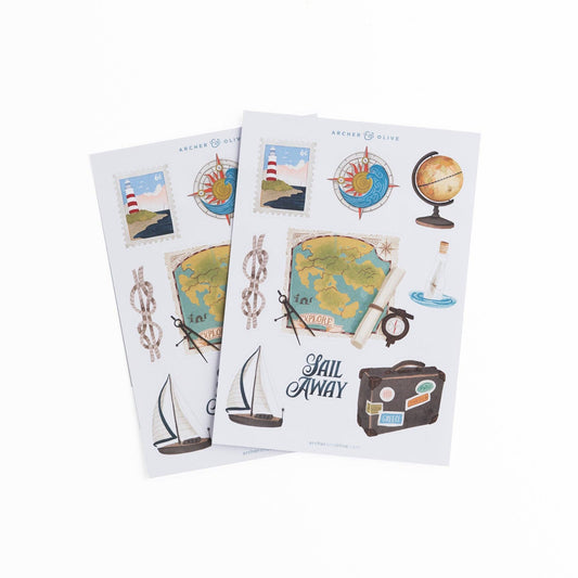 Compass Sticker Sheet by Archer & Olive Archer and Olive