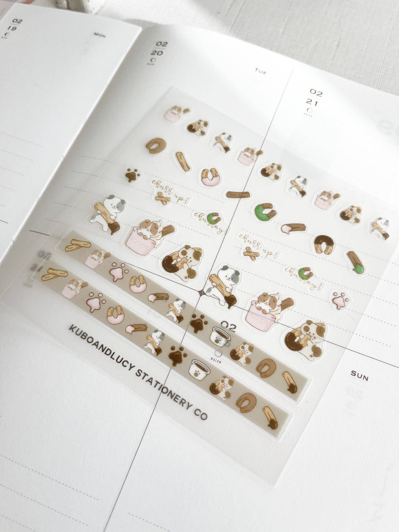 Cute Cats & Dog PET Sticker Sheet Kuboandlucy Stationery Co
