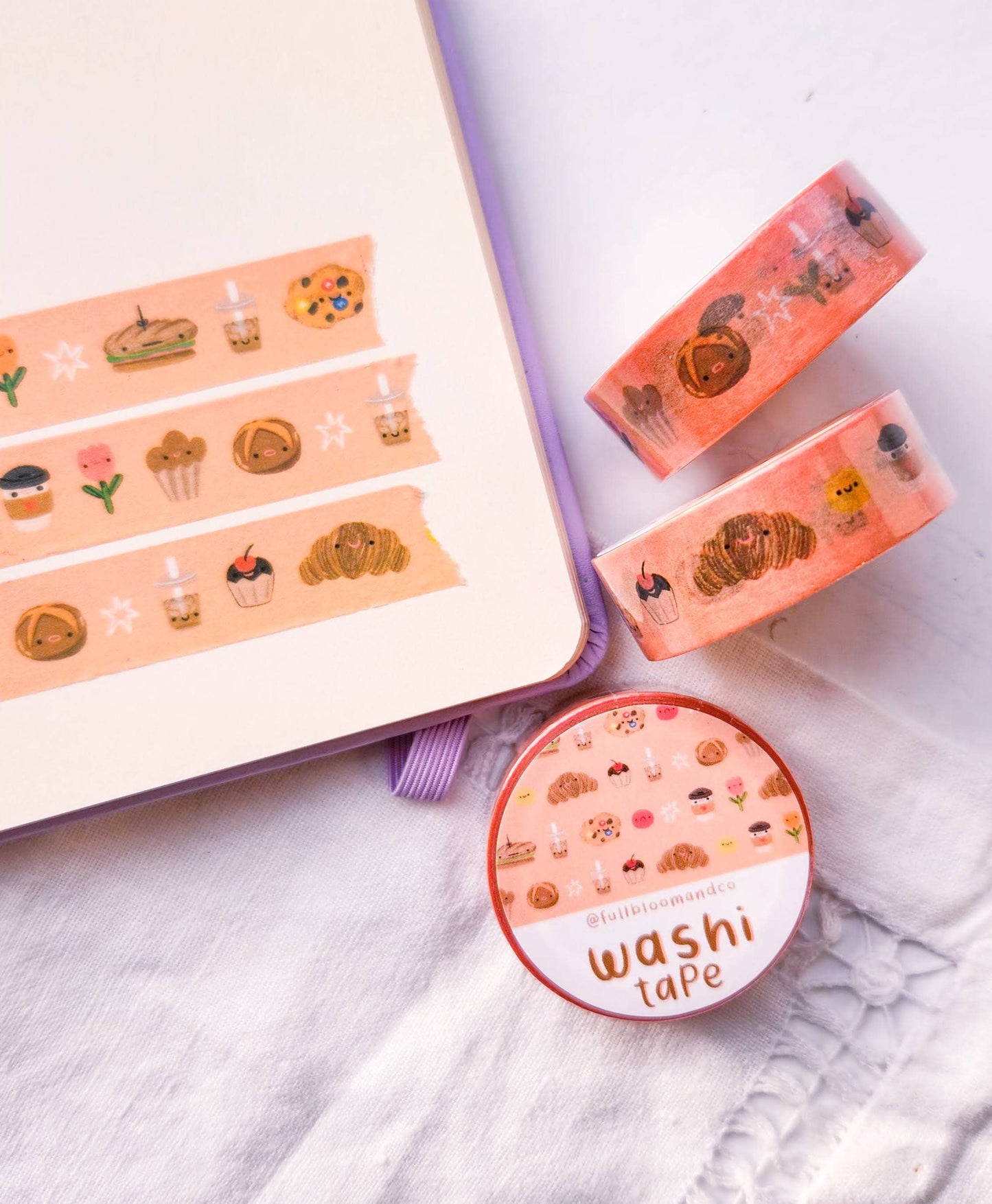 French Bakery Washi Tape - Emotional Pastries Full Bloom and Co.