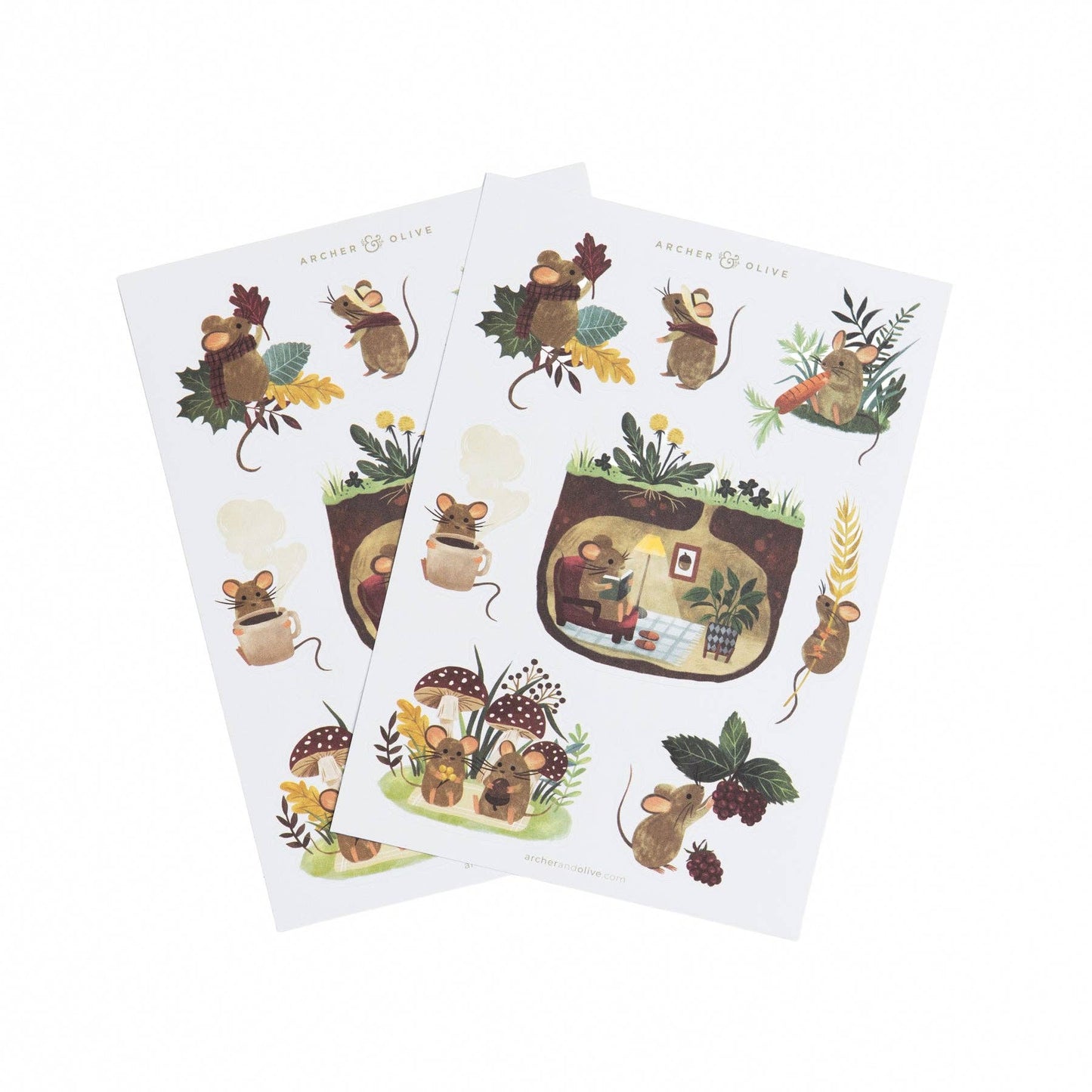 Field Mouse Stickers Archer and Olive