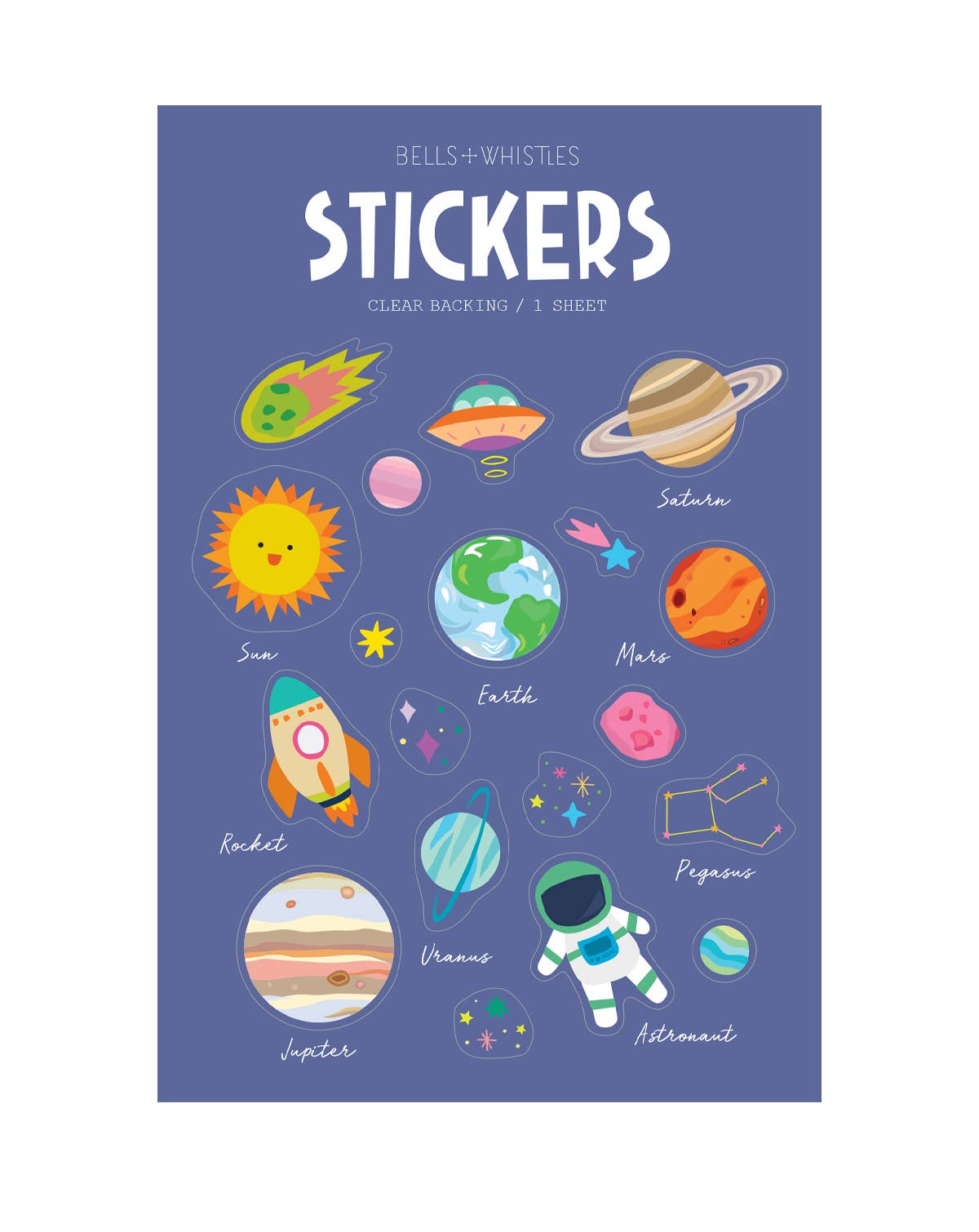 Planet Stickers - Clear Girl of All Work