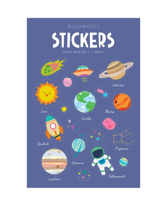 Planet Stickers - Clear Girl of All Work