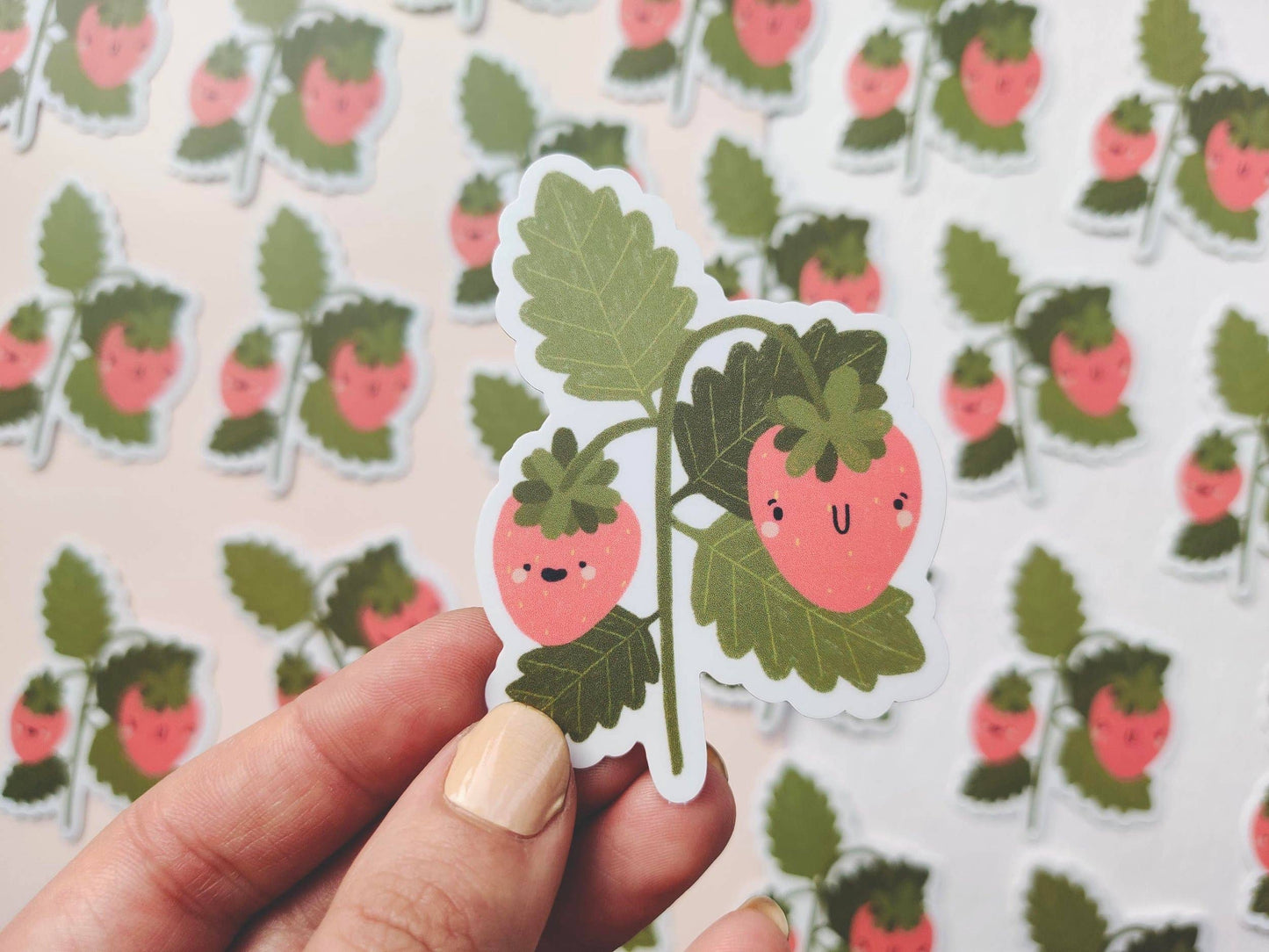 Strawberry Friends Die Cut Sticker Full Bloom and Co.