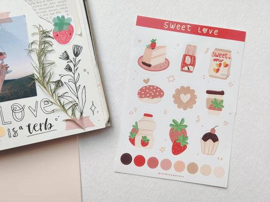 Sweet Love Sticker Sheet Full Bloom and Co.
