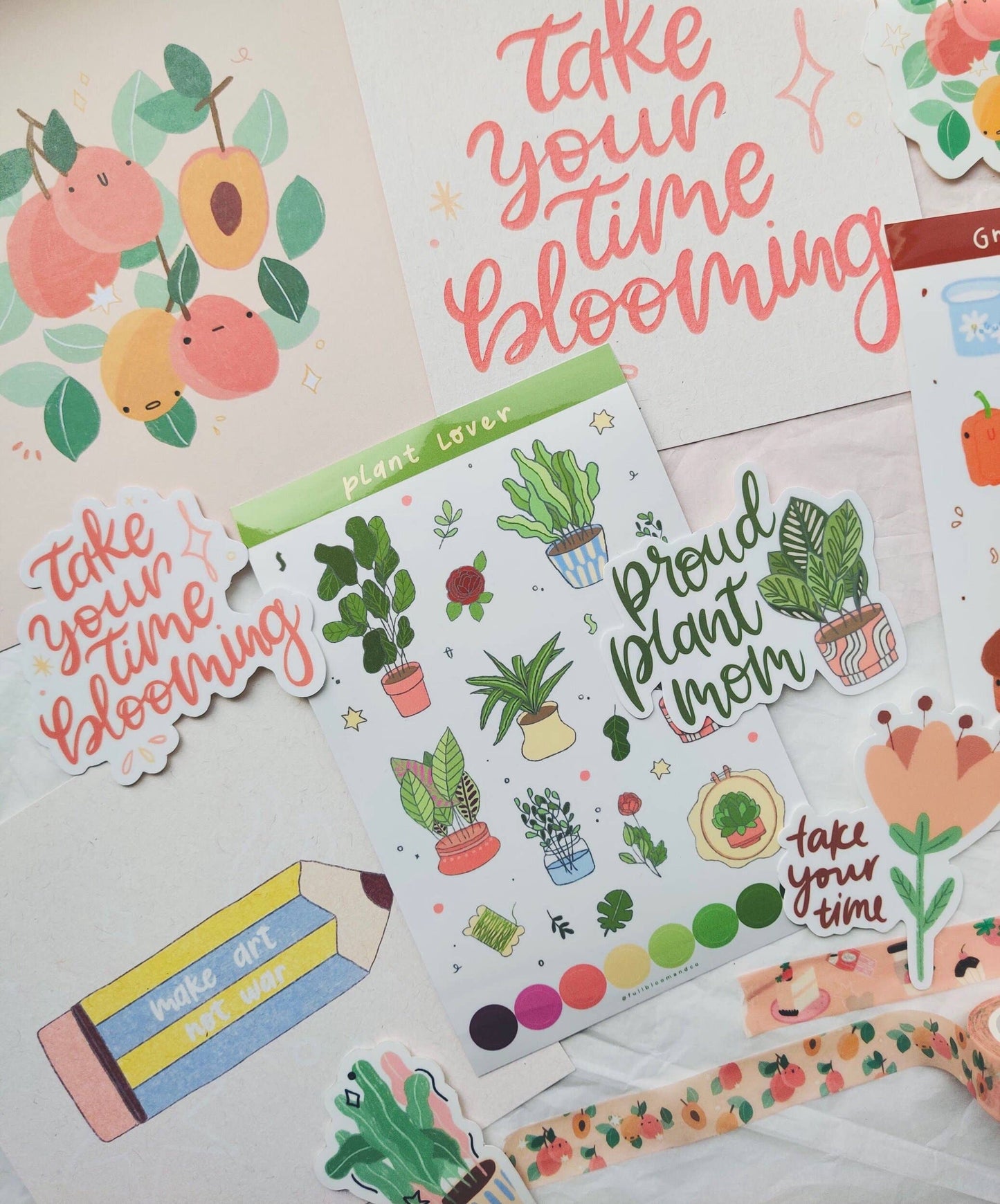Plant Lover Sticker Sheet Full Bloom and Co.