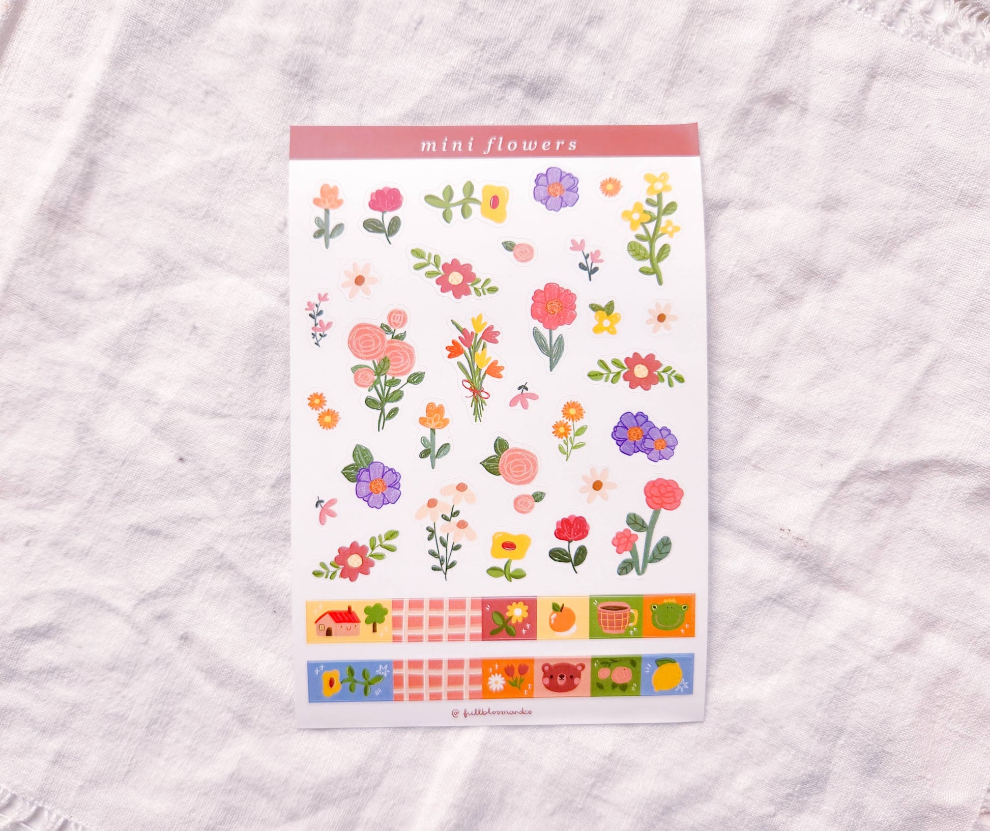 Mini Flowers Sticker Sheet Full Bloom and Co.