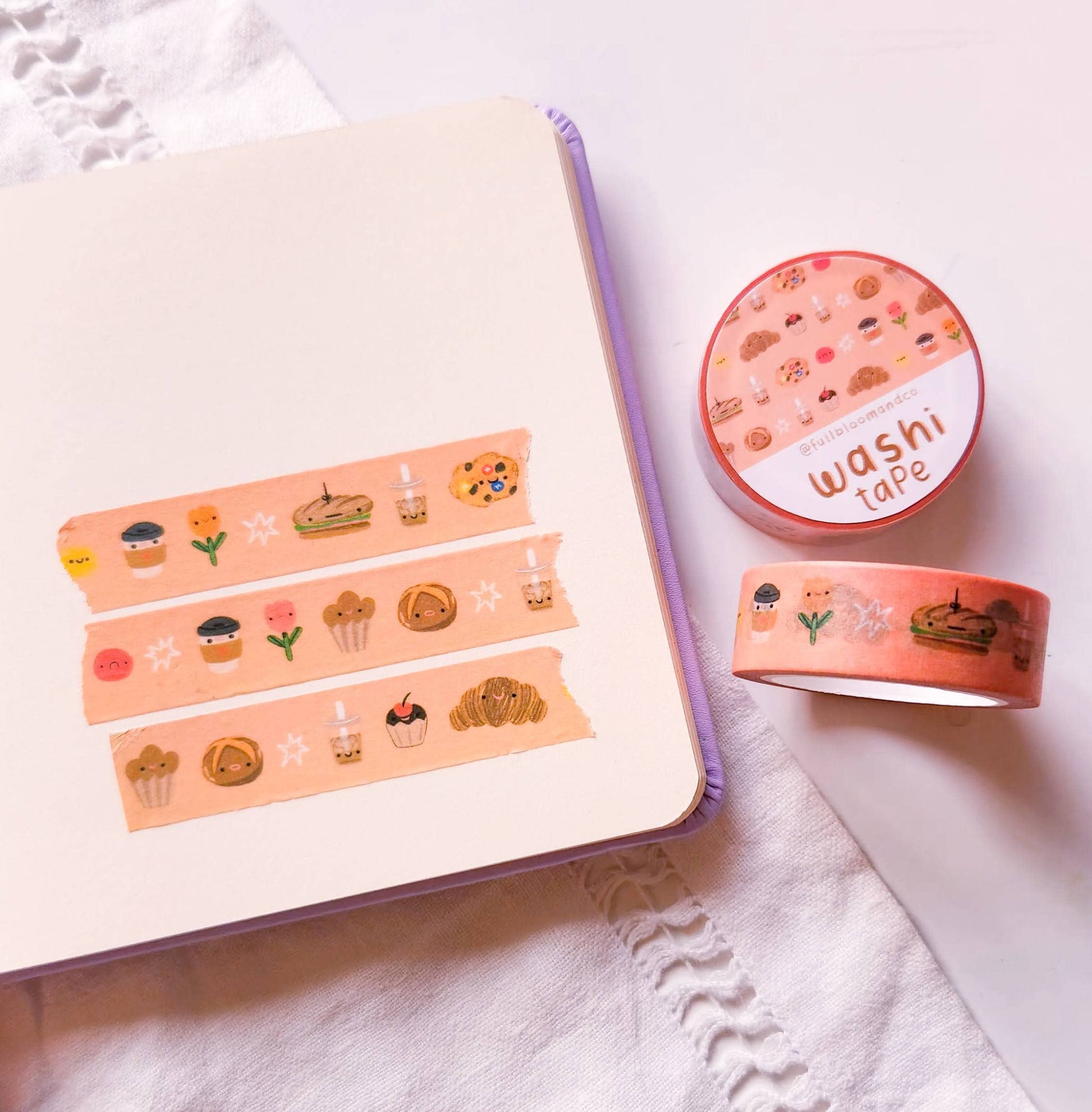 French Bakery Washi Tape - Emotional Pastries Full Bloom and Co.