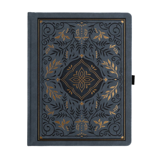 Storybook Dot Grid Notebook in Navy Archer and Olive