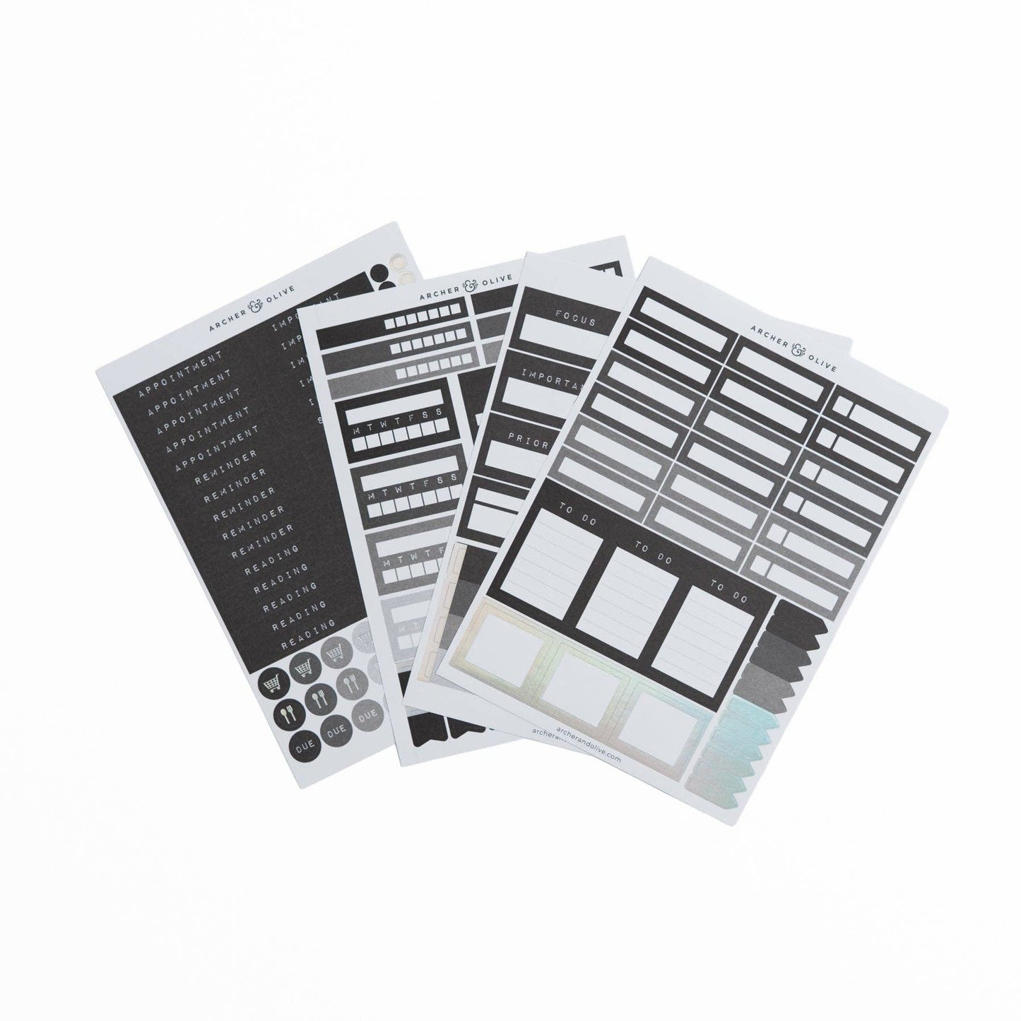 Ink & Type Planning Sticker Set by Archer & Olive Archer and Olive