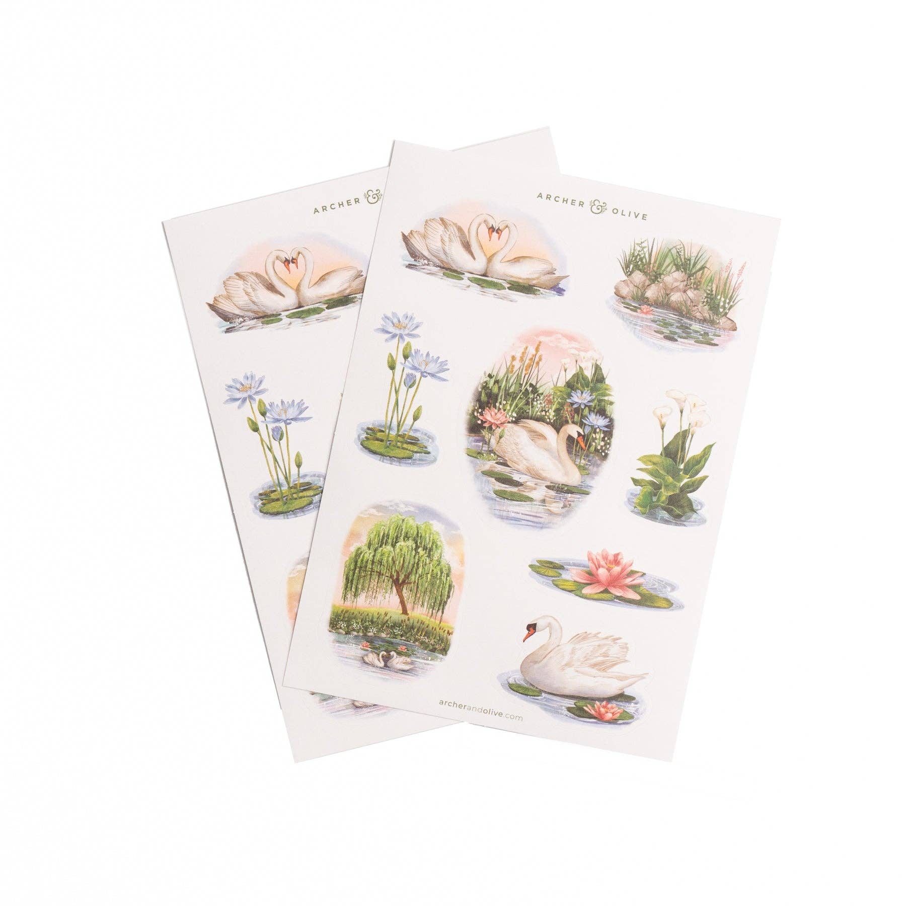 Stickers: Swan Pond Archer and Olive