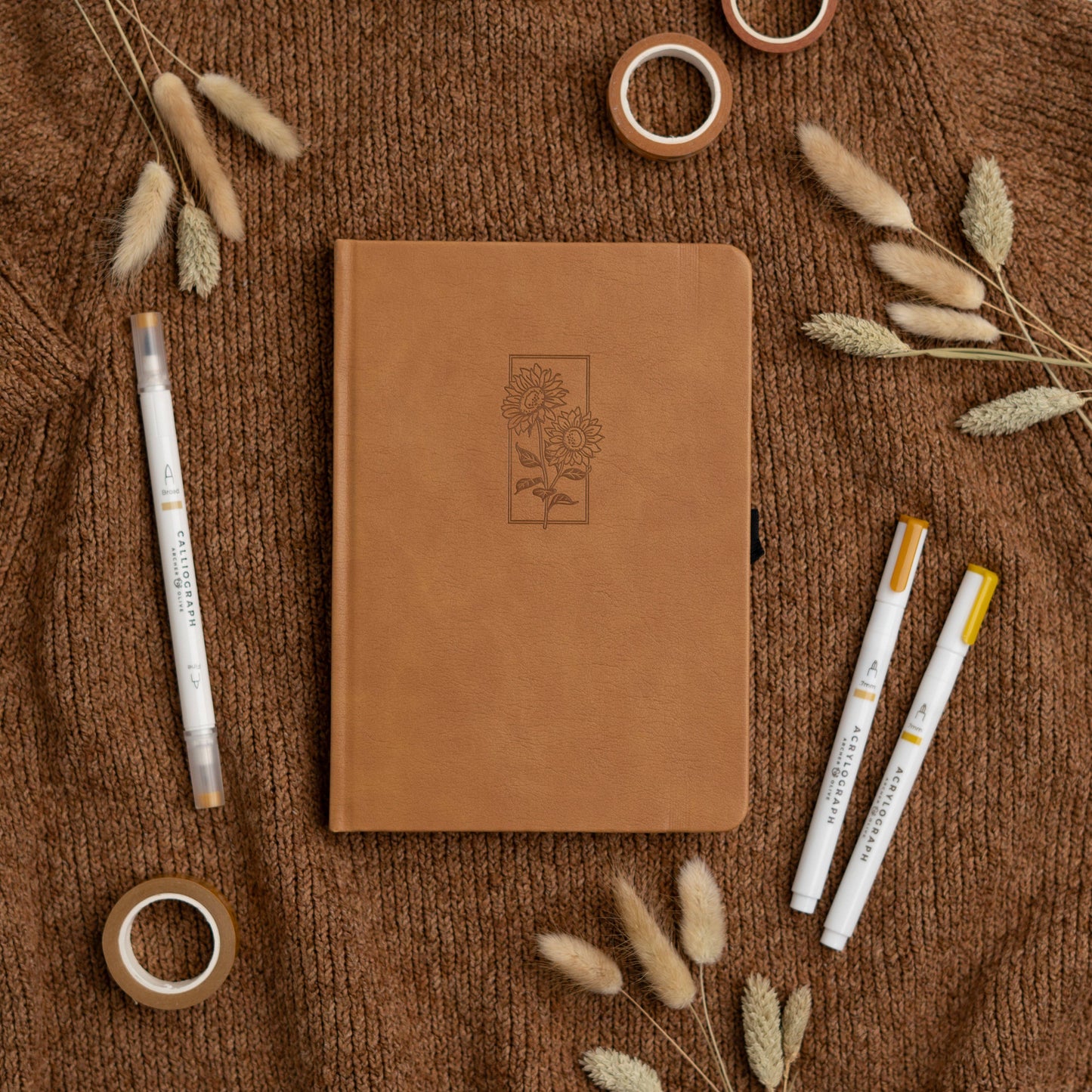 A5 Journal - Sunflower Archer and Olive