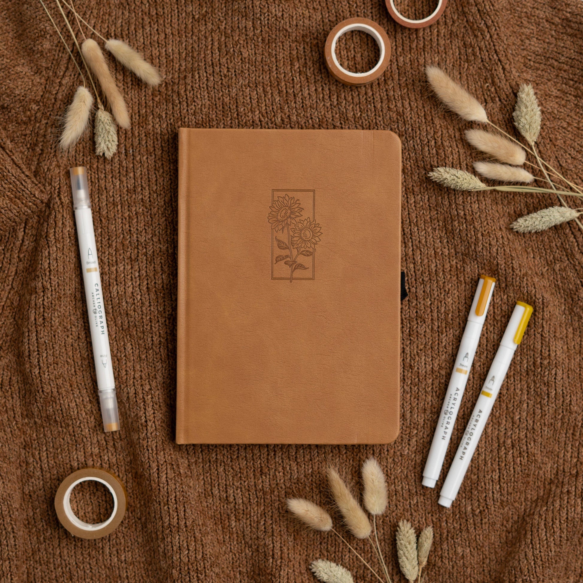 A5 Journal - Sunflower Archer and Olive