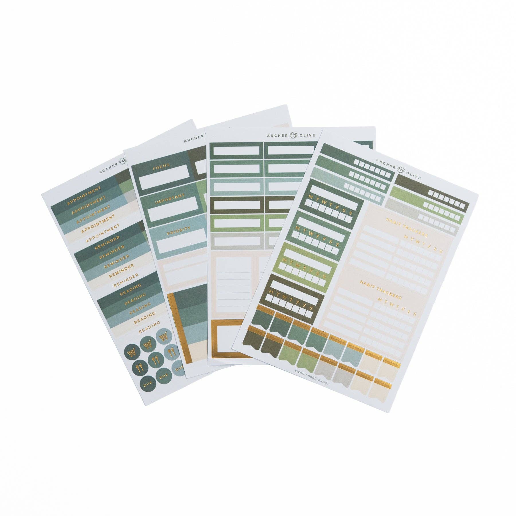 Soft Nature Planning Sticker Set Archer and Olive