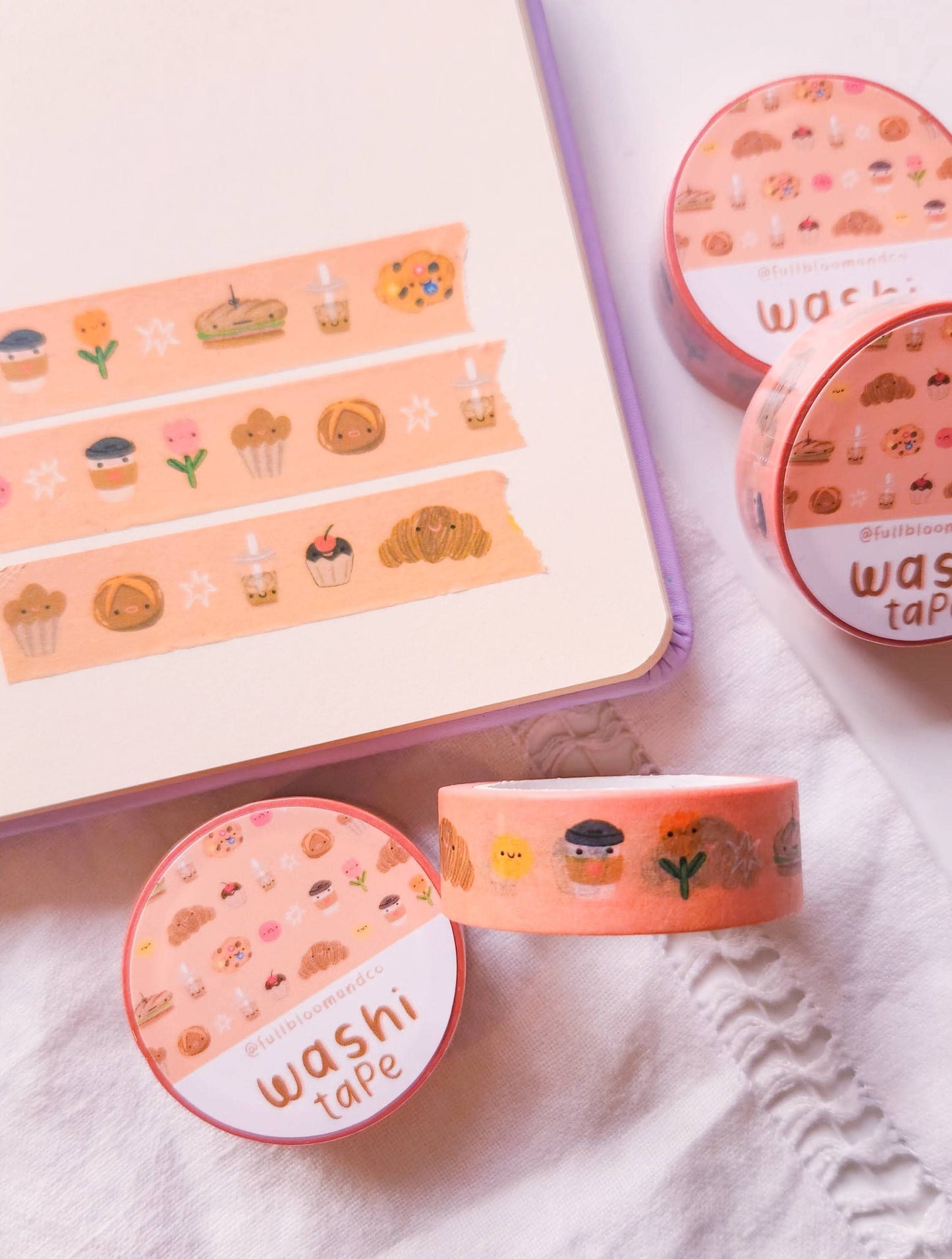 French Bakery Washi Tape - Emotional Pastries Full Bloom and Co.