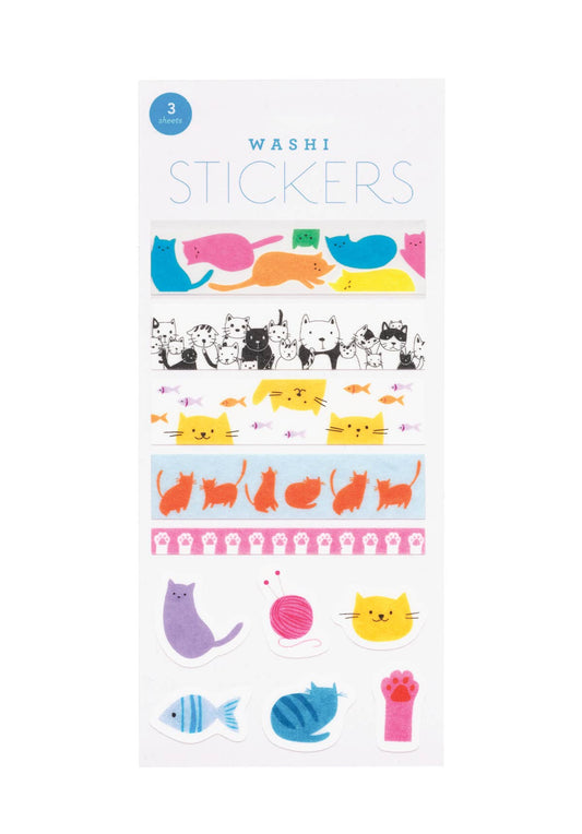 CATS WASHI STICKERS Girl of All Work
