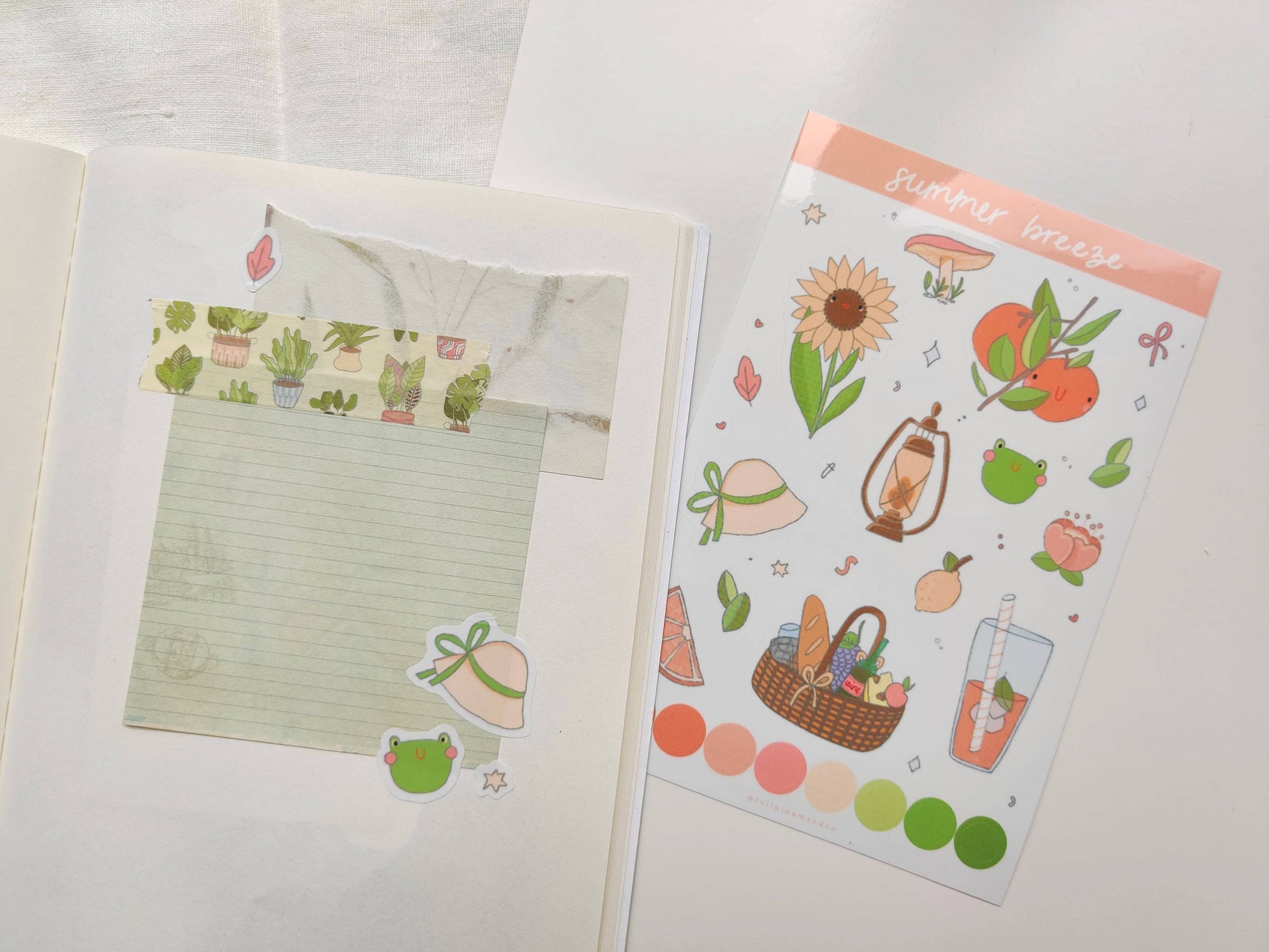 Plant Lover Washi Tape with Plants and Succulents in Pots Full Bloom and Co.
