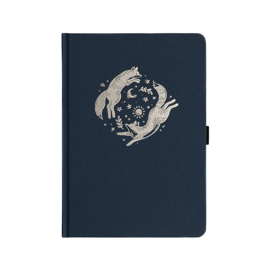 A5 Dot Grid Journal: Forest Foxes Archer and Olive