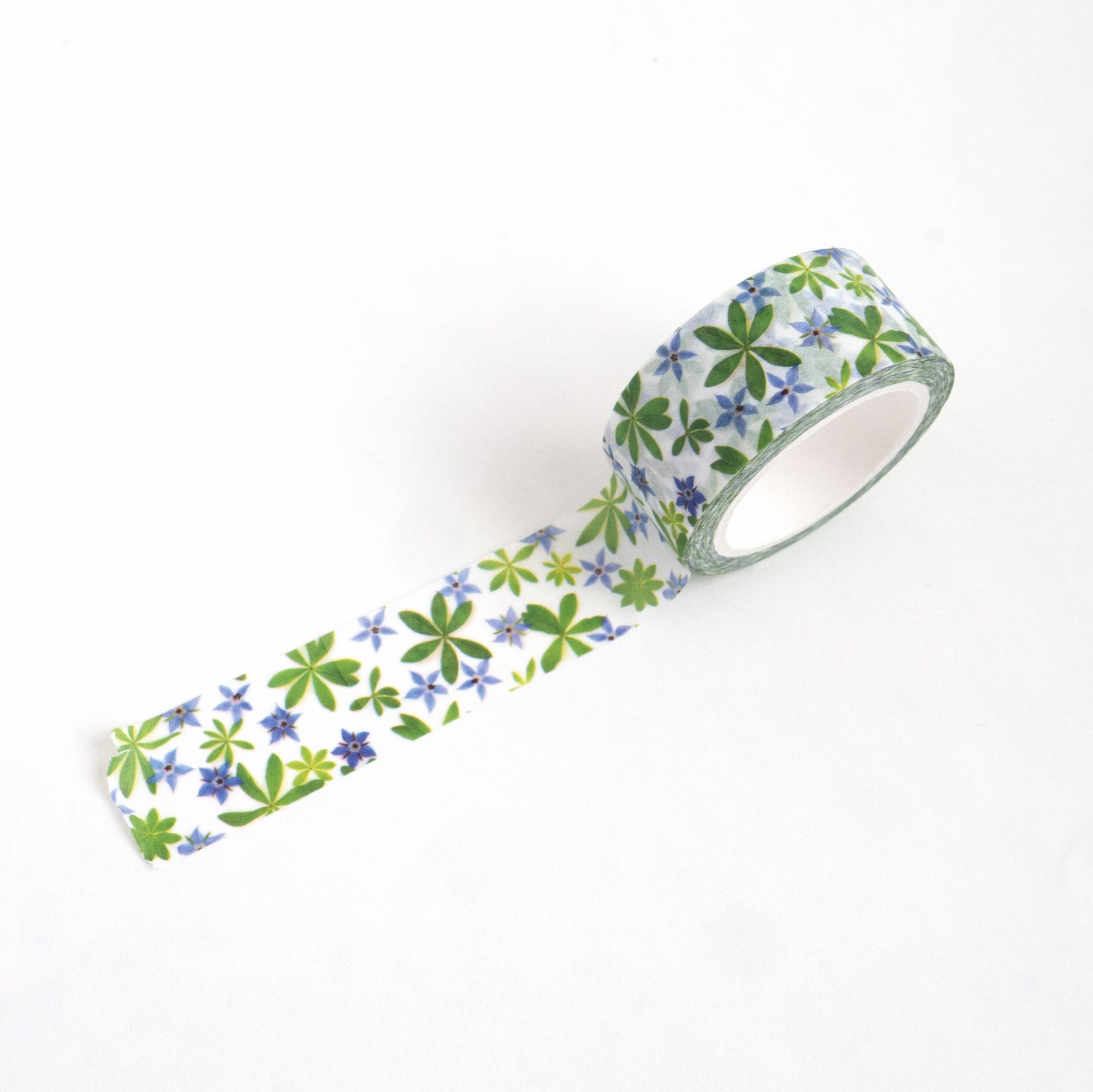 Washi Tape -  Blue borage flowers Bottle Branch