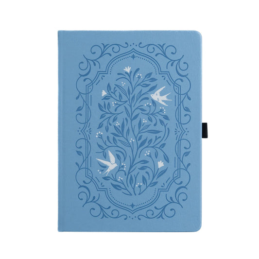 Songbird In Blue Dot Grid Notebook Archer and Olive