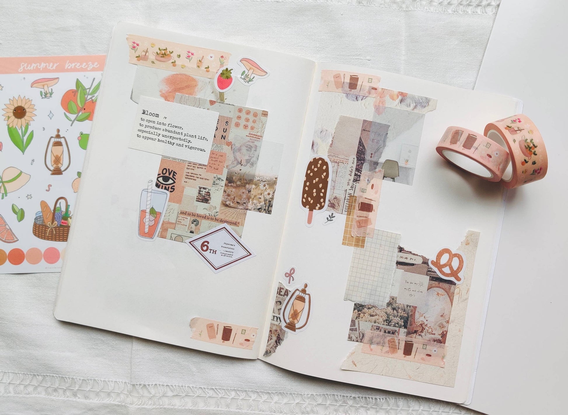 Citrus Washi Tape with Orange Juice & Flowers Full Bloom and Co.