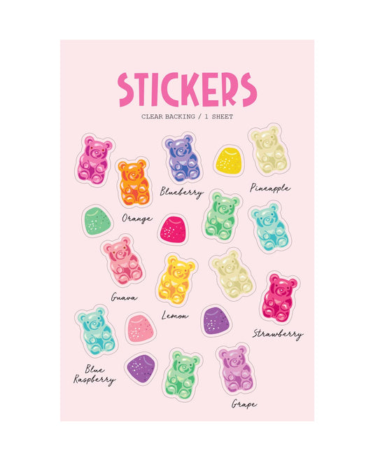 Gummy Bears  Clear Stickers Girl of All Work
