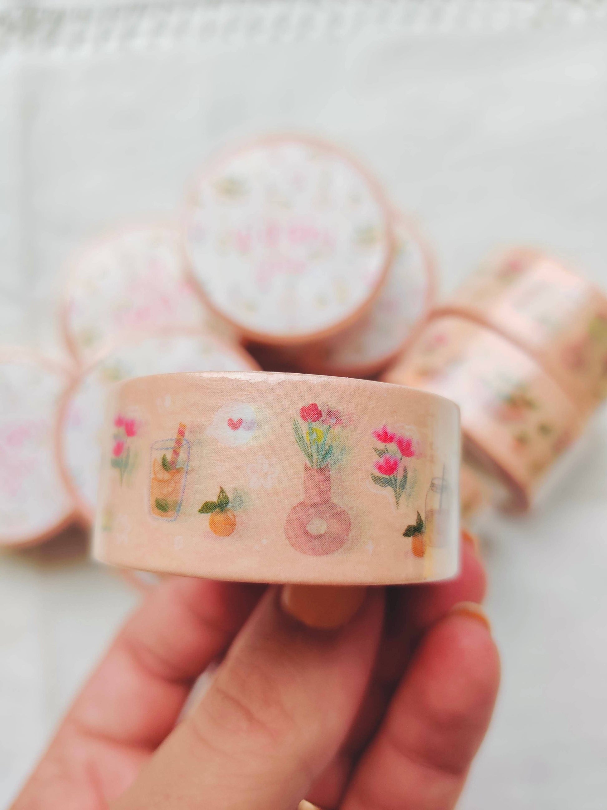 Citrus Washi Tape with Orange Juice & Flowers Full Bloom and Co.