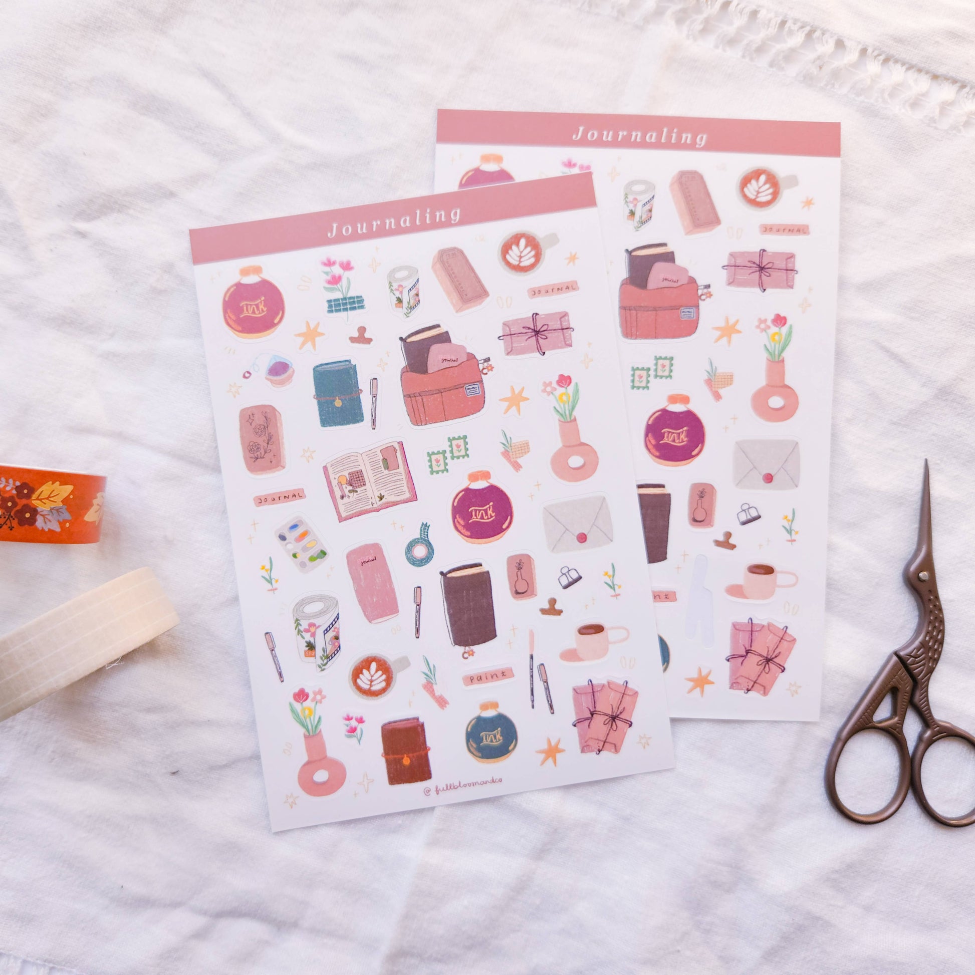 Journaling Supplies Sticker Sheet Full Bloom and Co.