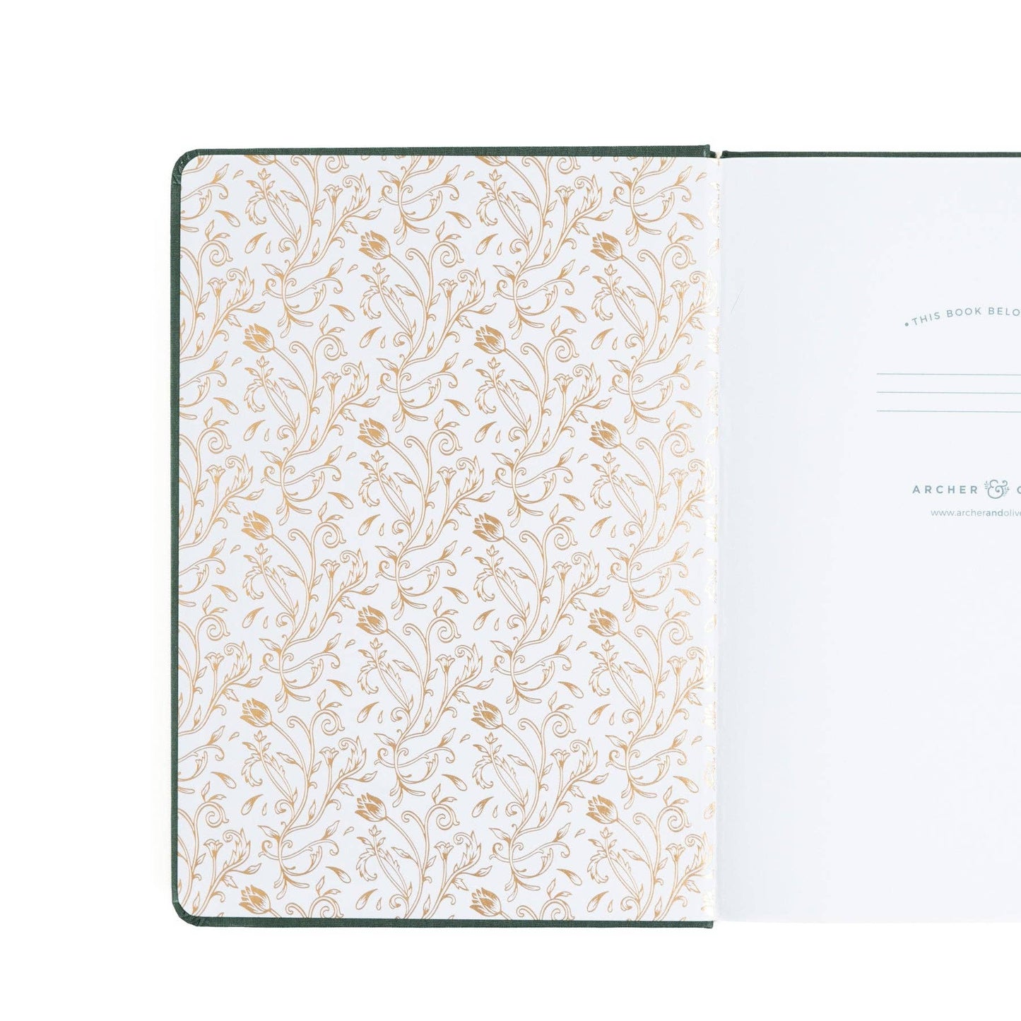 8x8 Antique Floral Dot Grid Notebook Archer and Olive