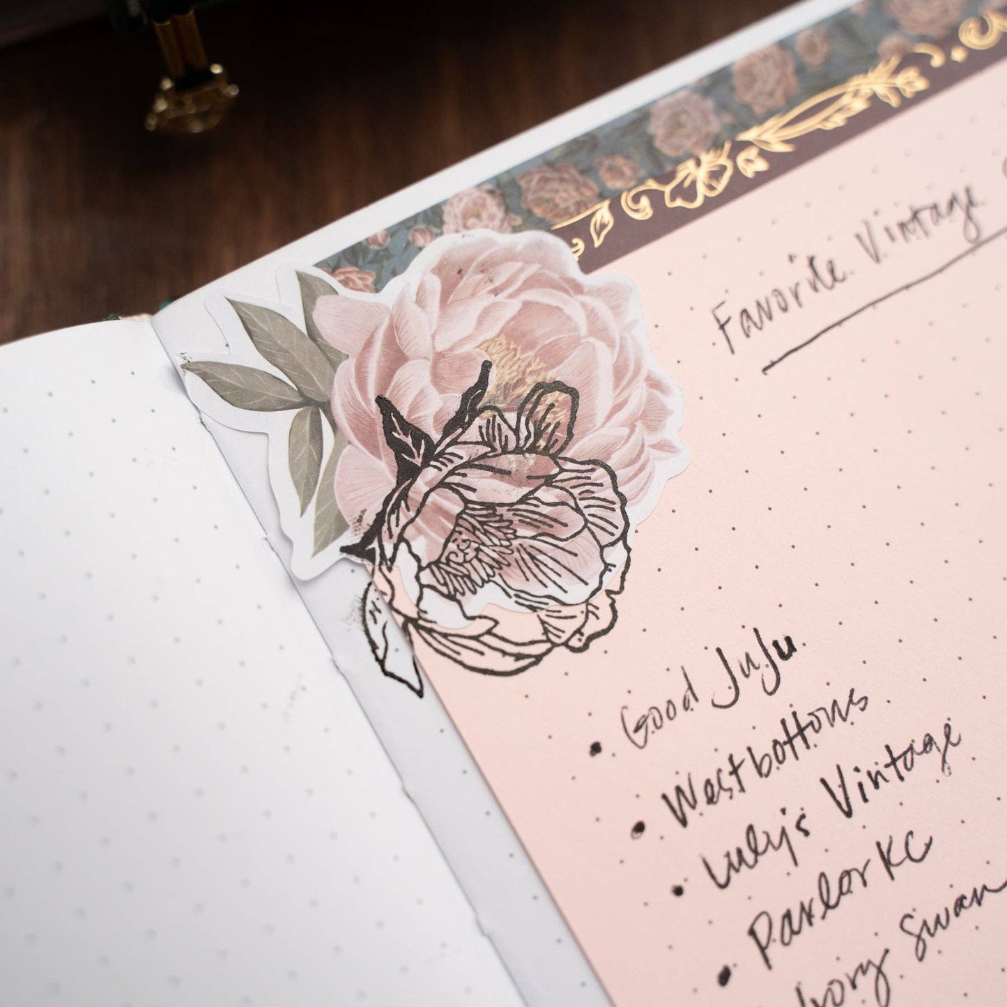Antique Floral Sticker Set Archer and Olive