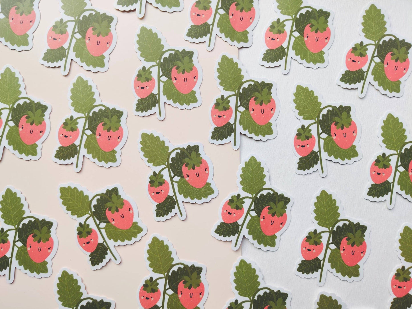 Strawberry Friends Die Cut Sticker Full Bloom and Co.