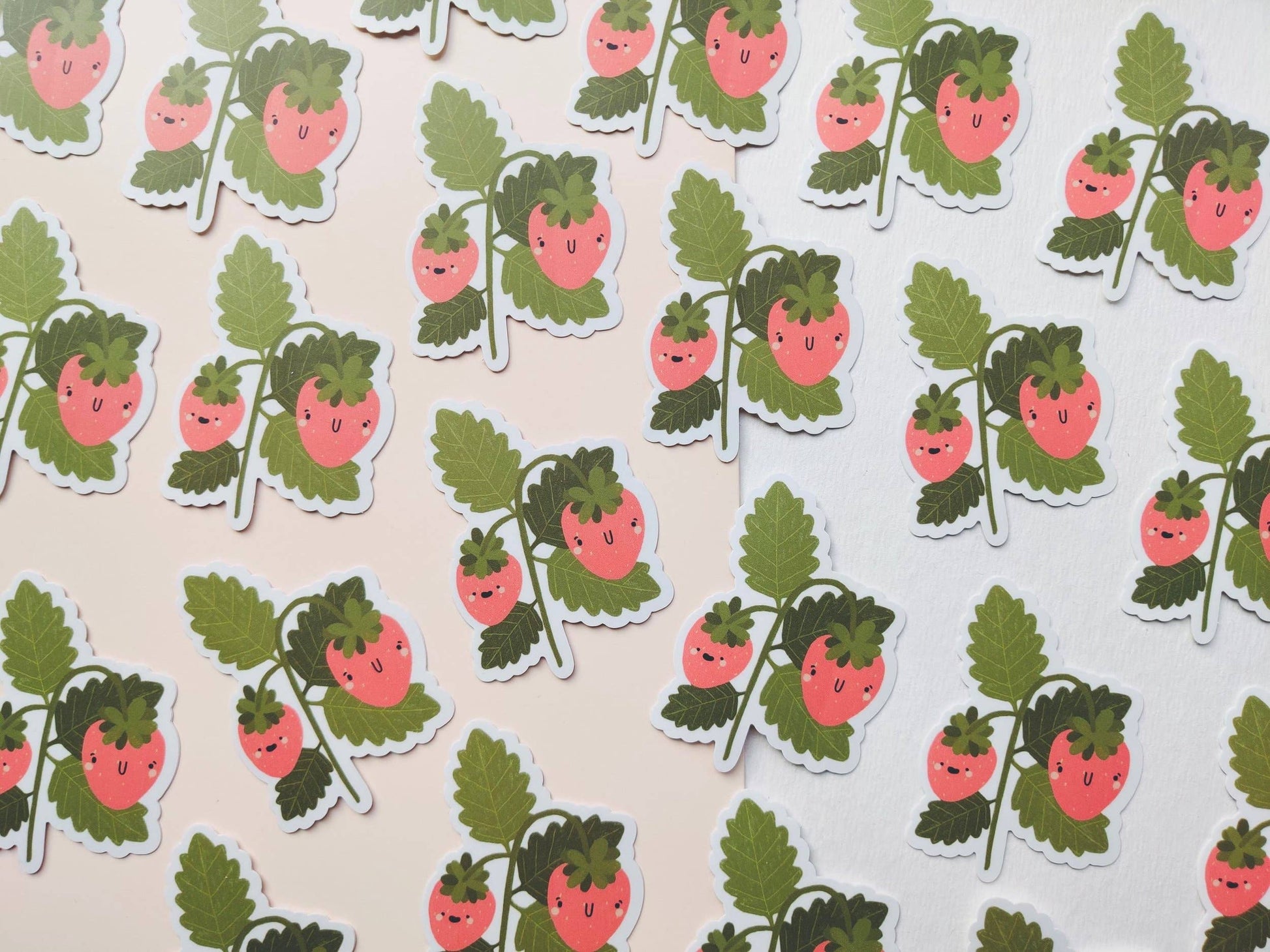 Strawberry Friends Die Cut Sticker Full Bloom and Co.