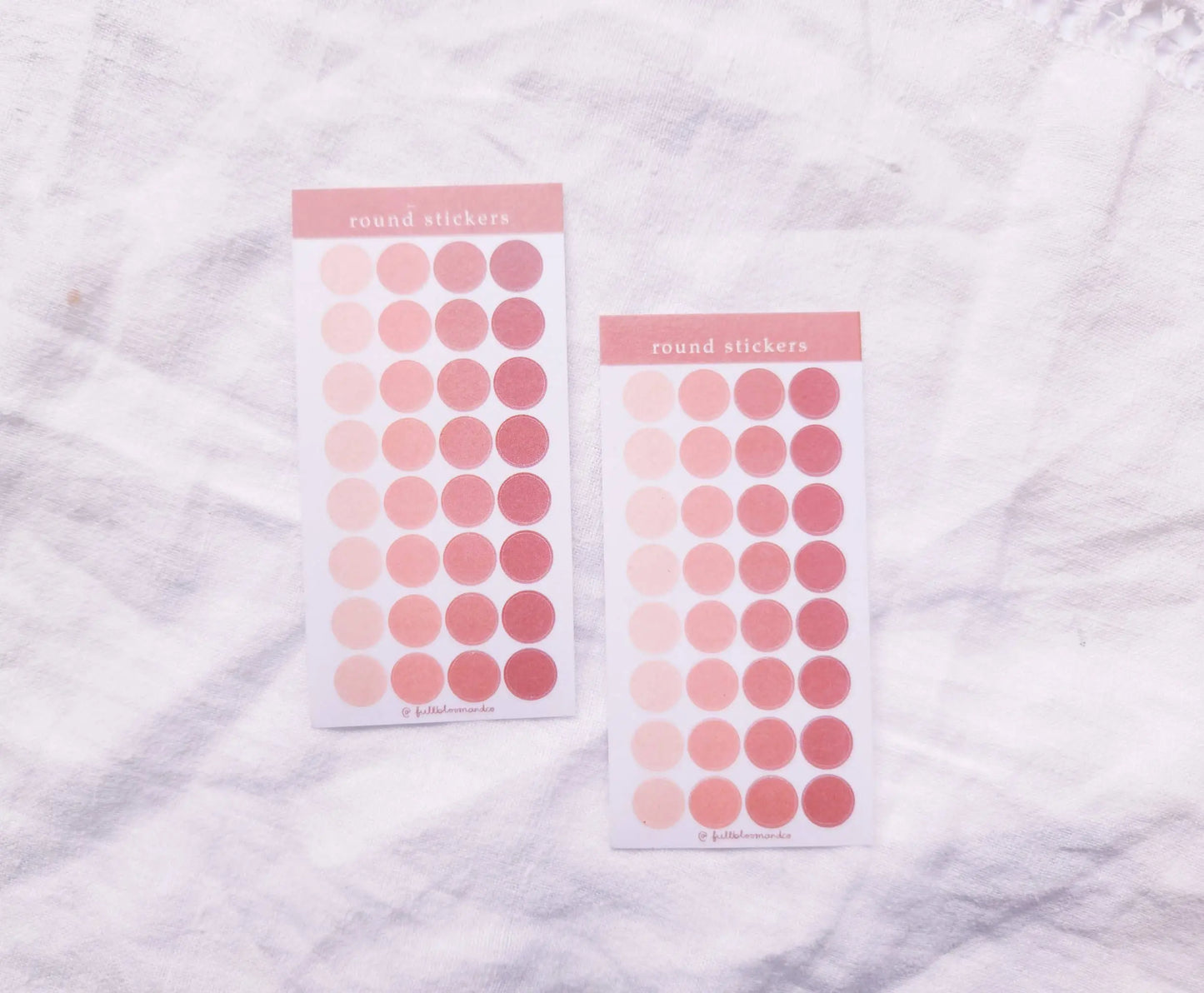 Mini Round Transparent Sticker Sheet - Functional Stickers Full Bloom and Co.