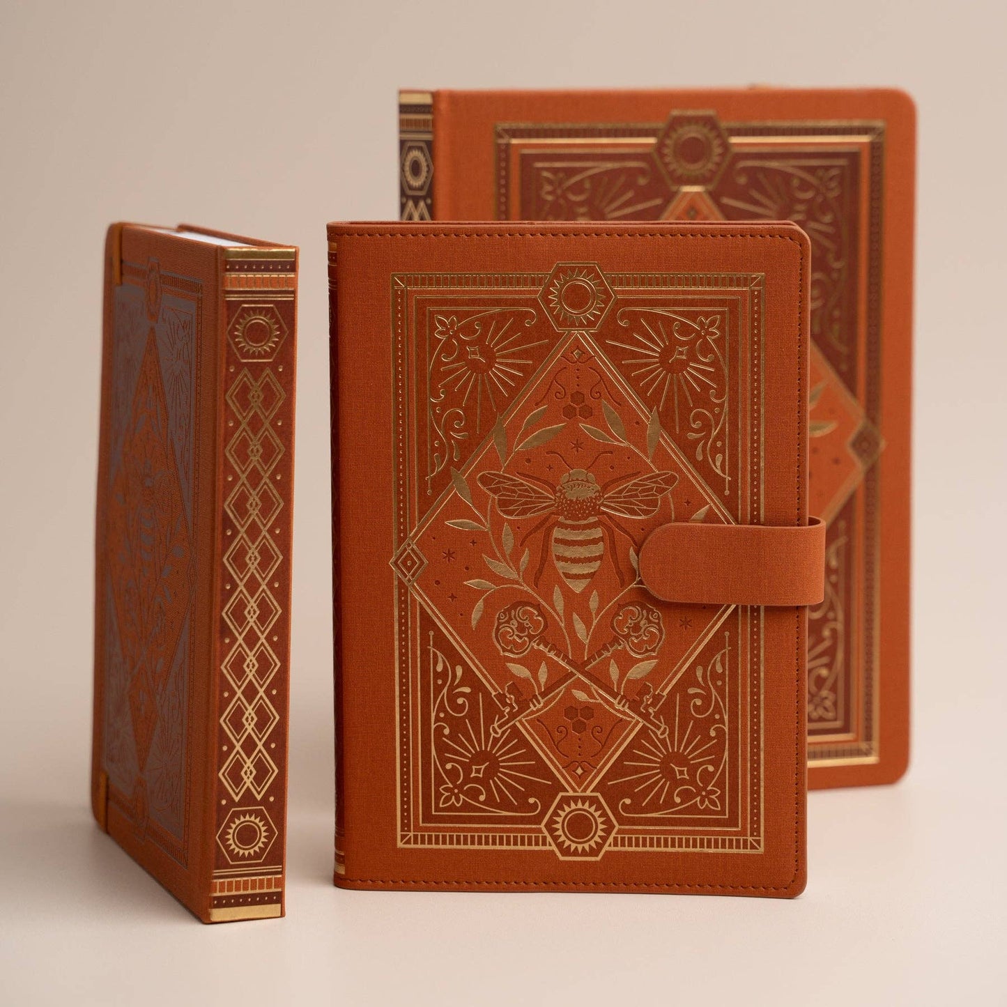 Keeper of the Bees Dot Grid Notebook in Rust Archer and Olive