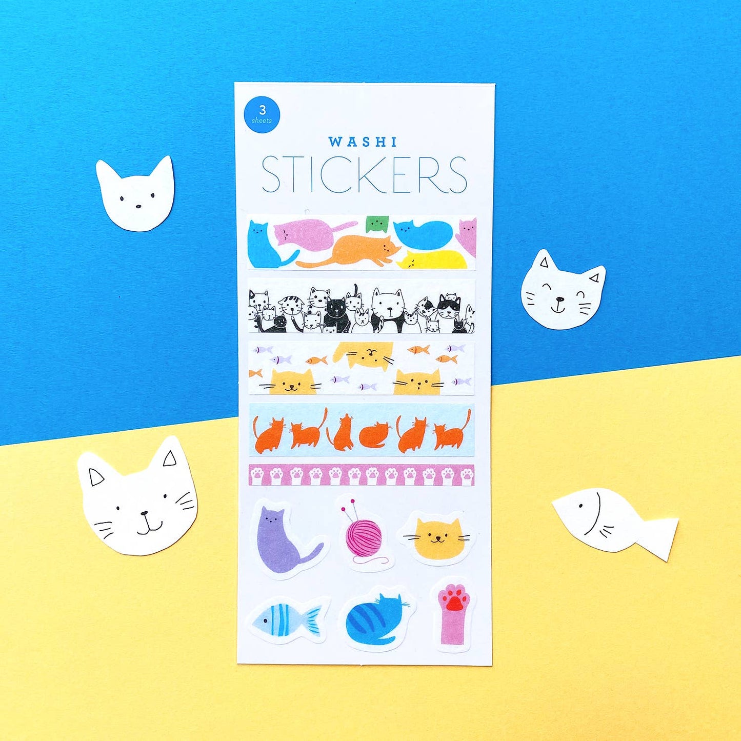 CATS WASHI STICKERS Girl of All Work
