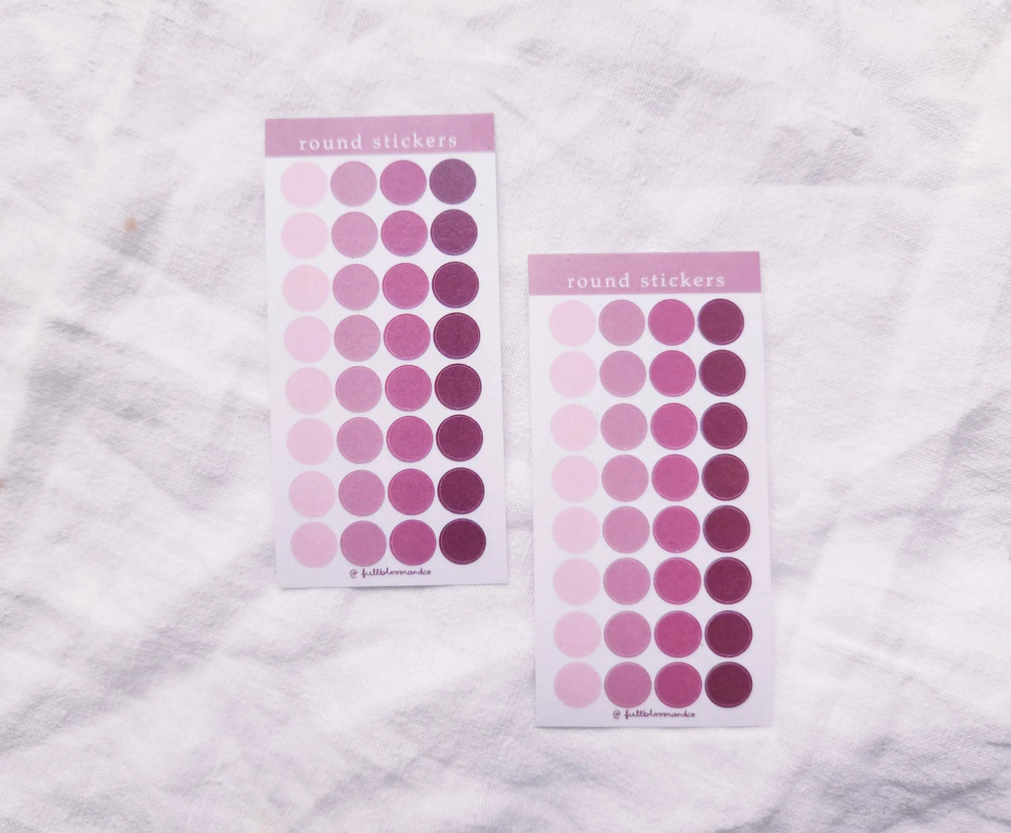 Mini Round Transparent Sticker Sheet - Functional Stickers Full Bloom and Co.