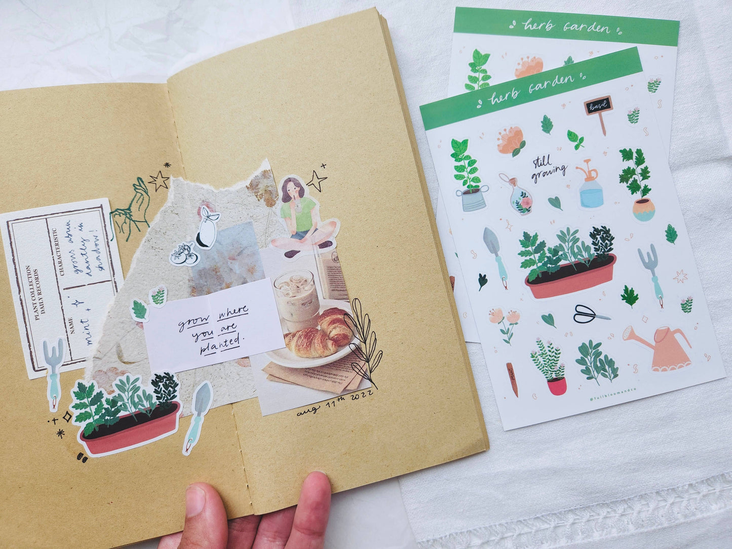 Herbs and Spices Sticker Sheet - Gardening Theme Full Bloom and Co.