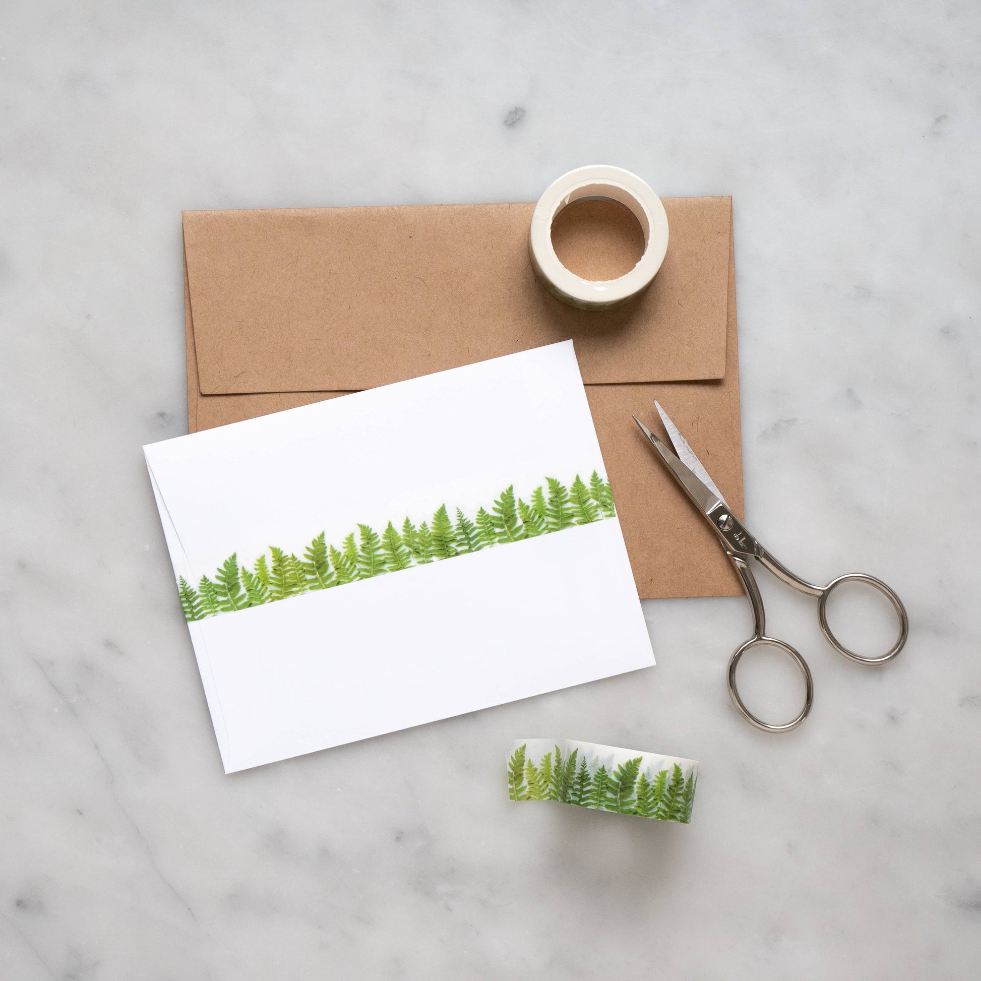 Washi Tape - ferns Bottle Branch