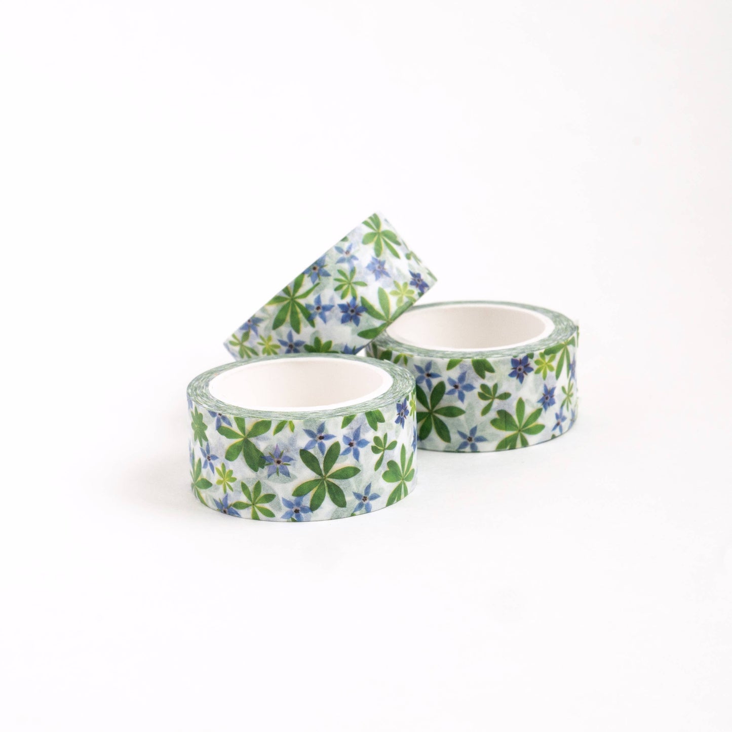 Washi Tape -  Blue borage flowers Bottle Branch