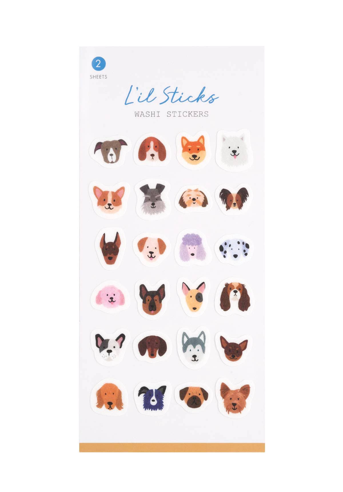 Dogs L’il Sticks Washi Stickers Girl of All Work