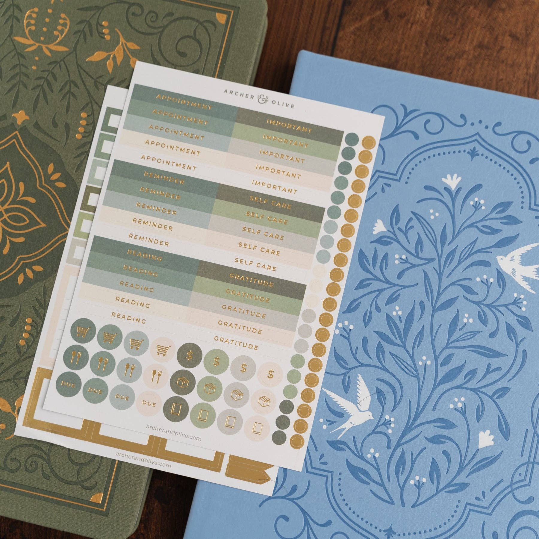 Soft Nature Planning Sticker Set Archer and Olive