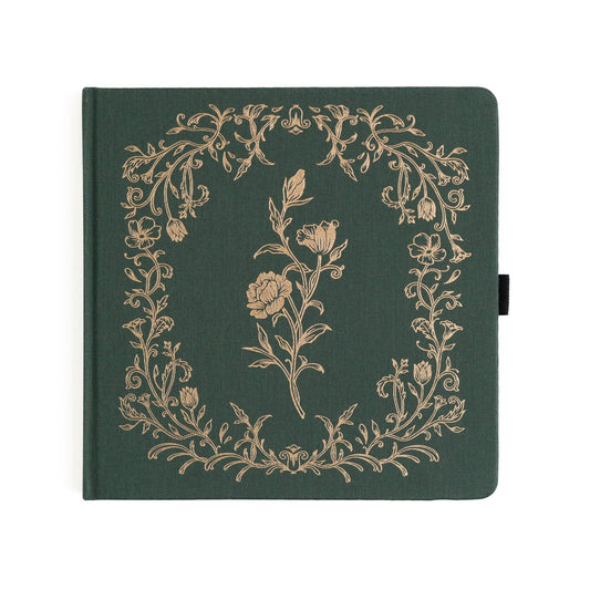 8x8 Antique Floral Dot Grid Notebook Archer and Olive