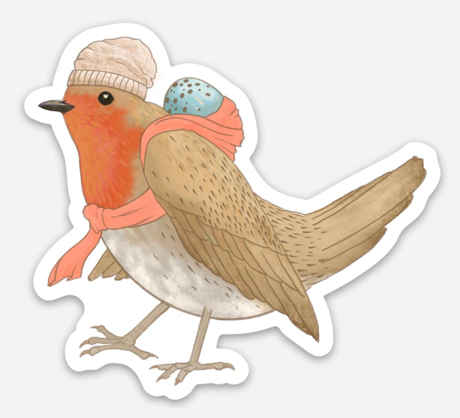 Mama robin sticker Underbrush Art